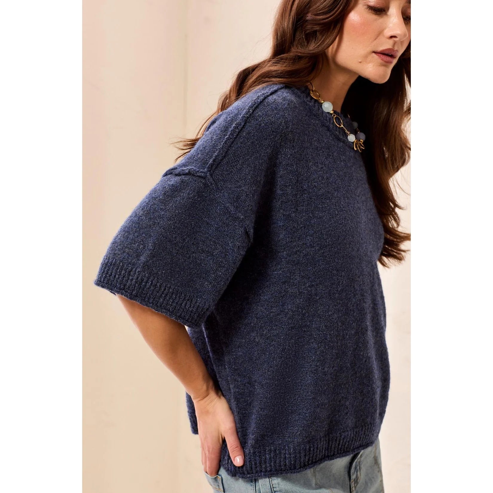 Lofty Elbow Sleeve Crew Sweater