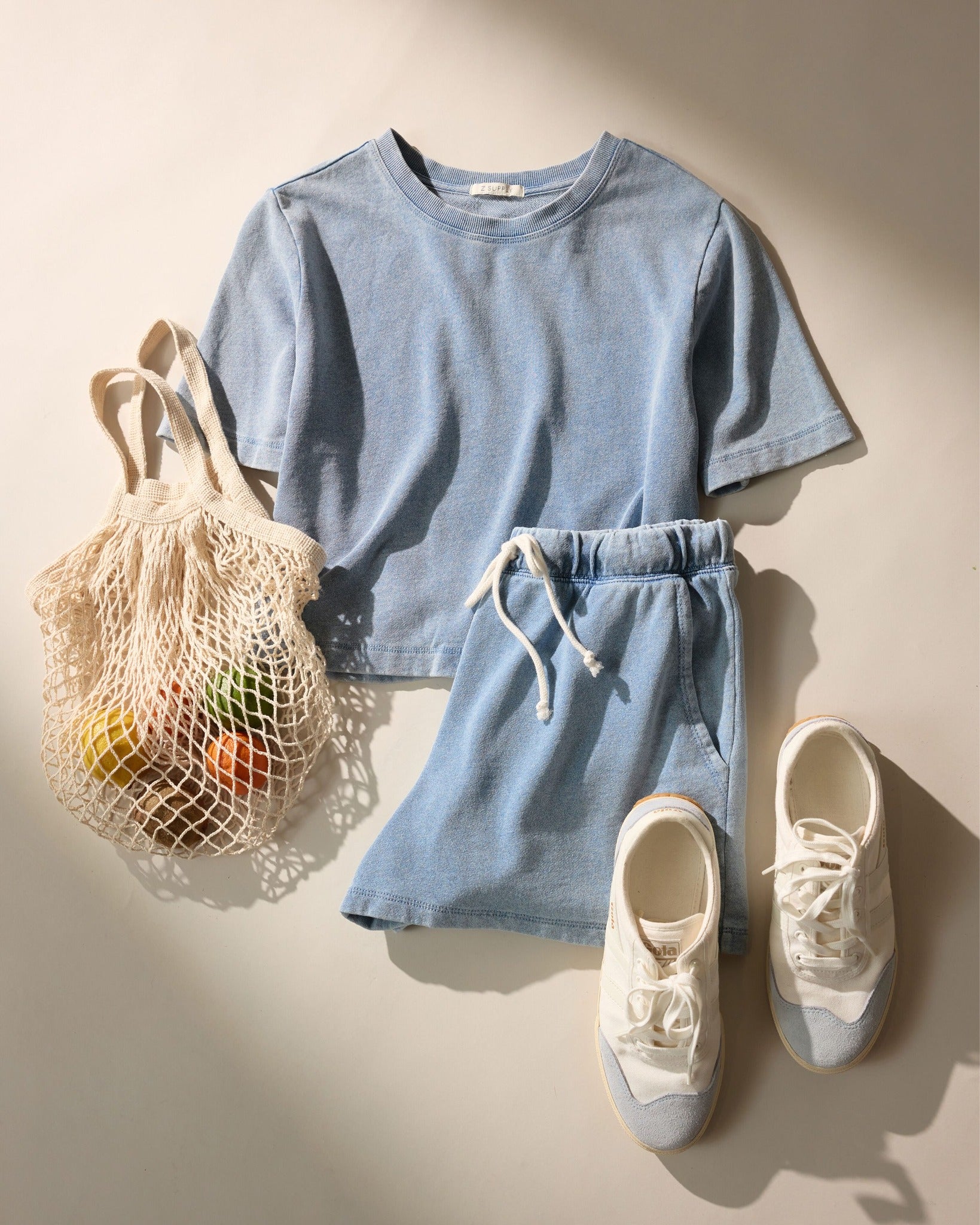 Curran Knit Denim Tee