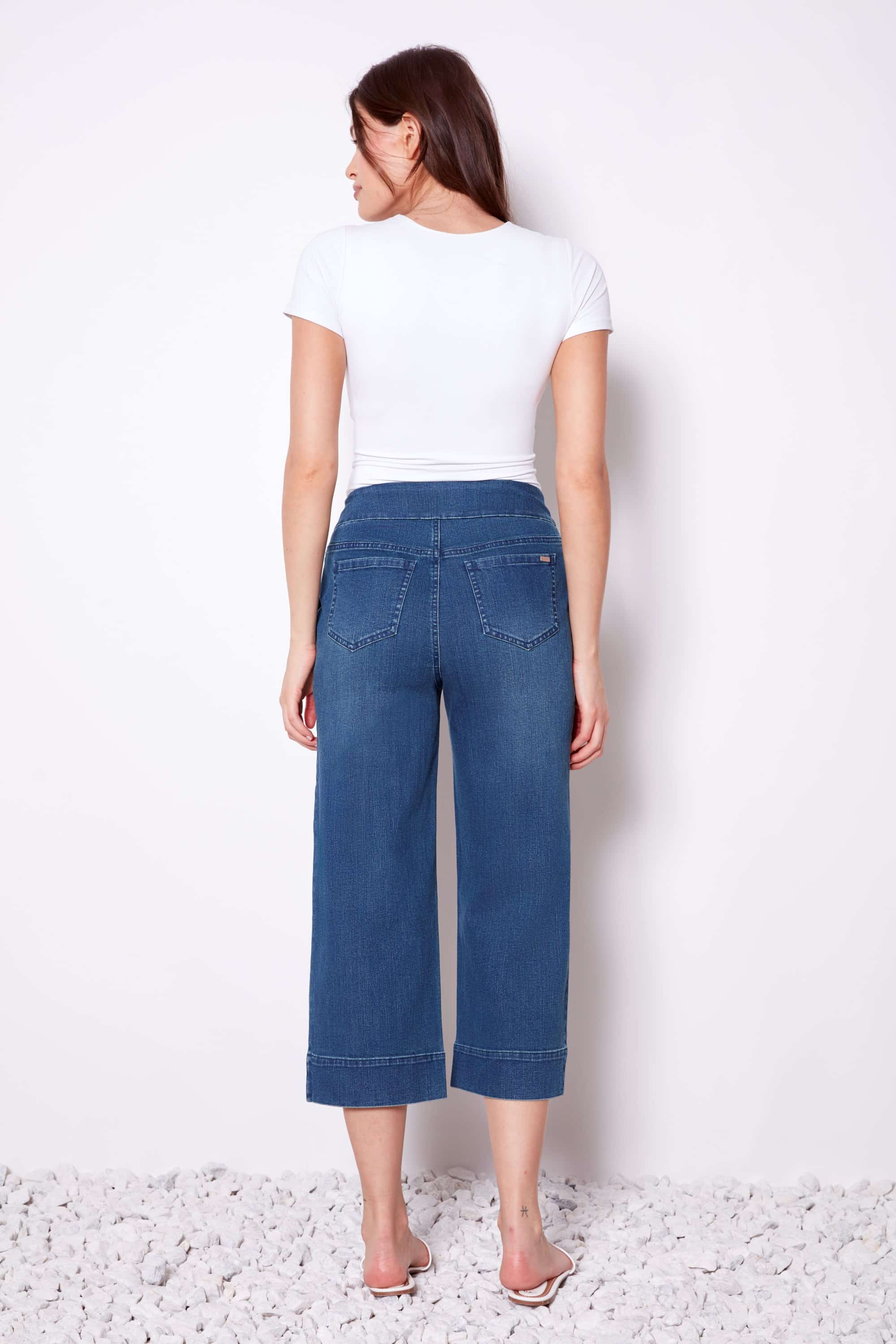 Up!dated Denim Cropped Wide Leg Denim