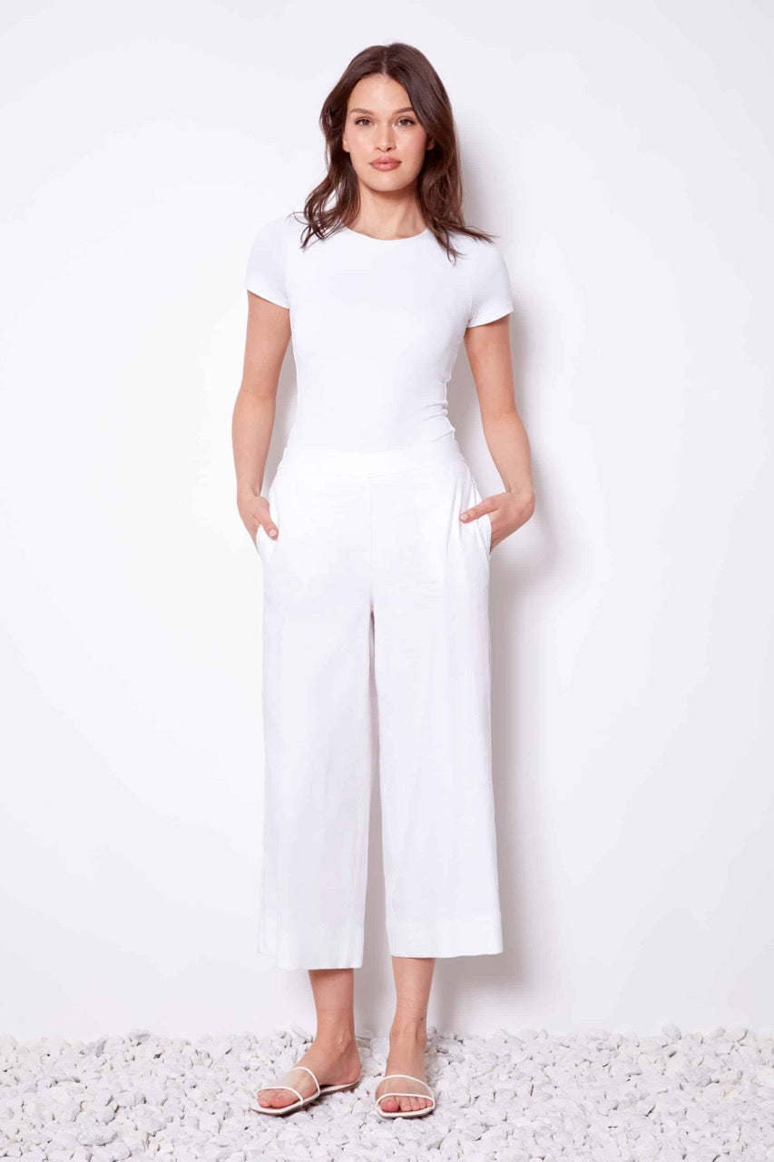 Linen Wide Leg Crop