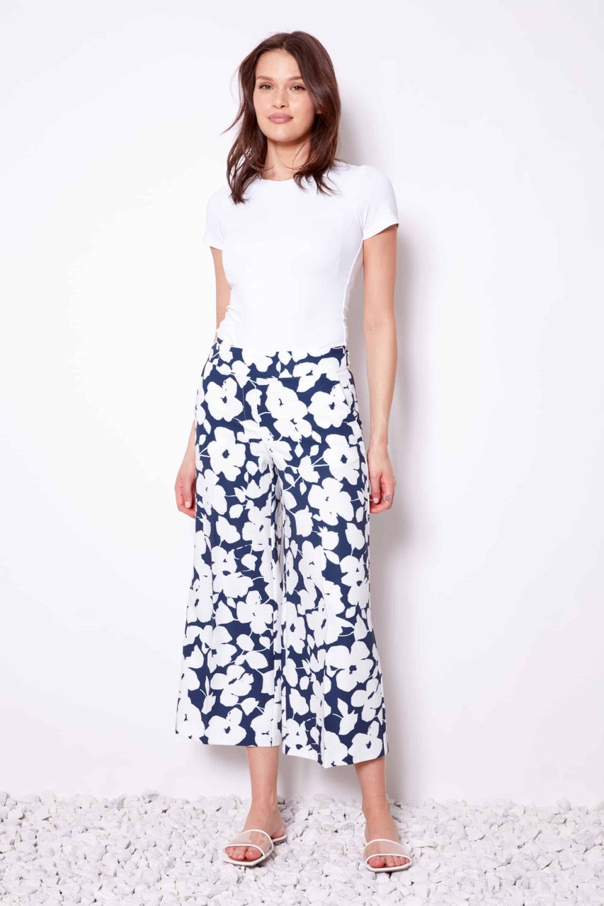 Poppy Amalfi Wide-leg Cropped Pant