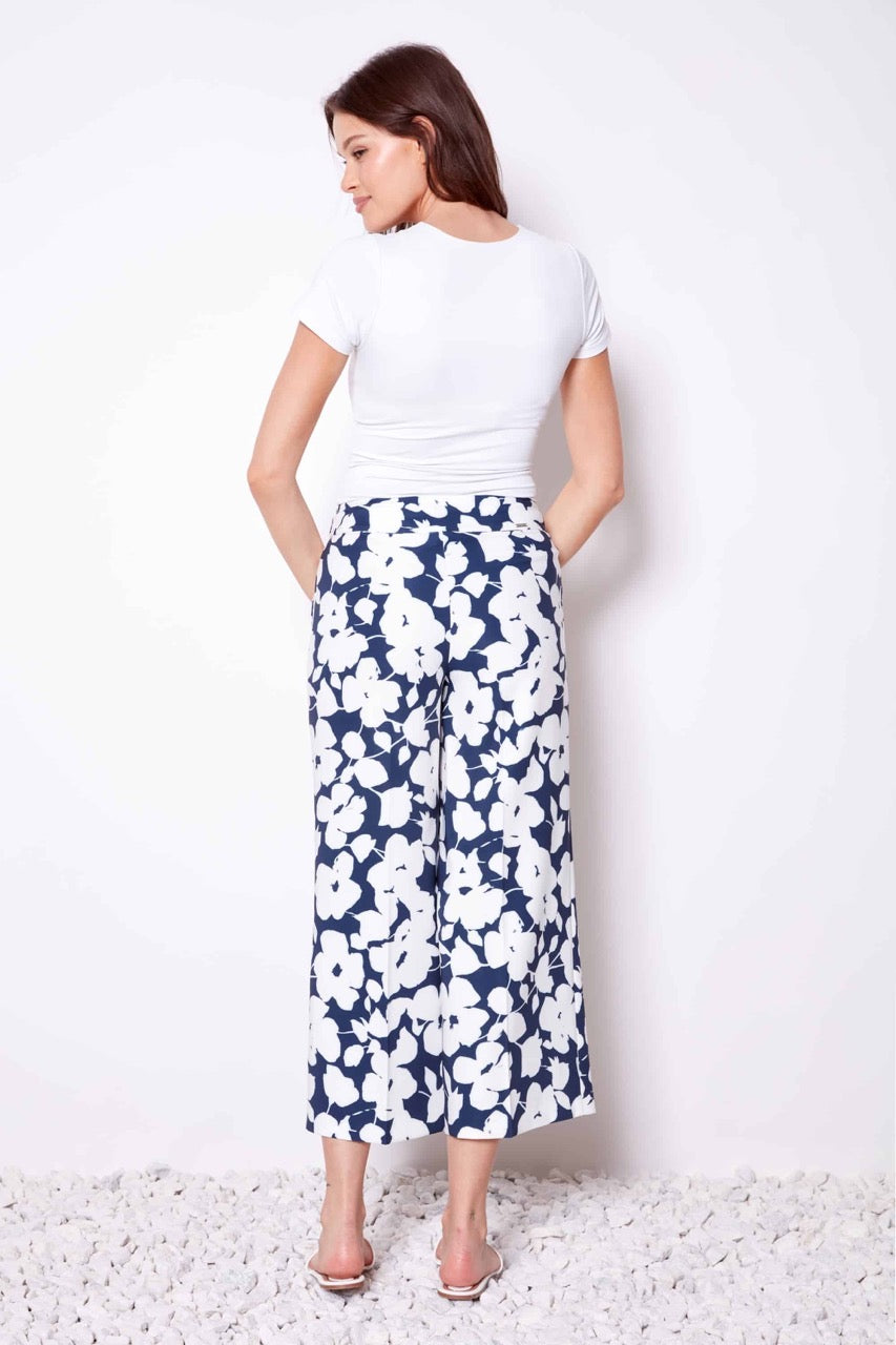 Poppy Amalfi Wide-leg Cropped Pant