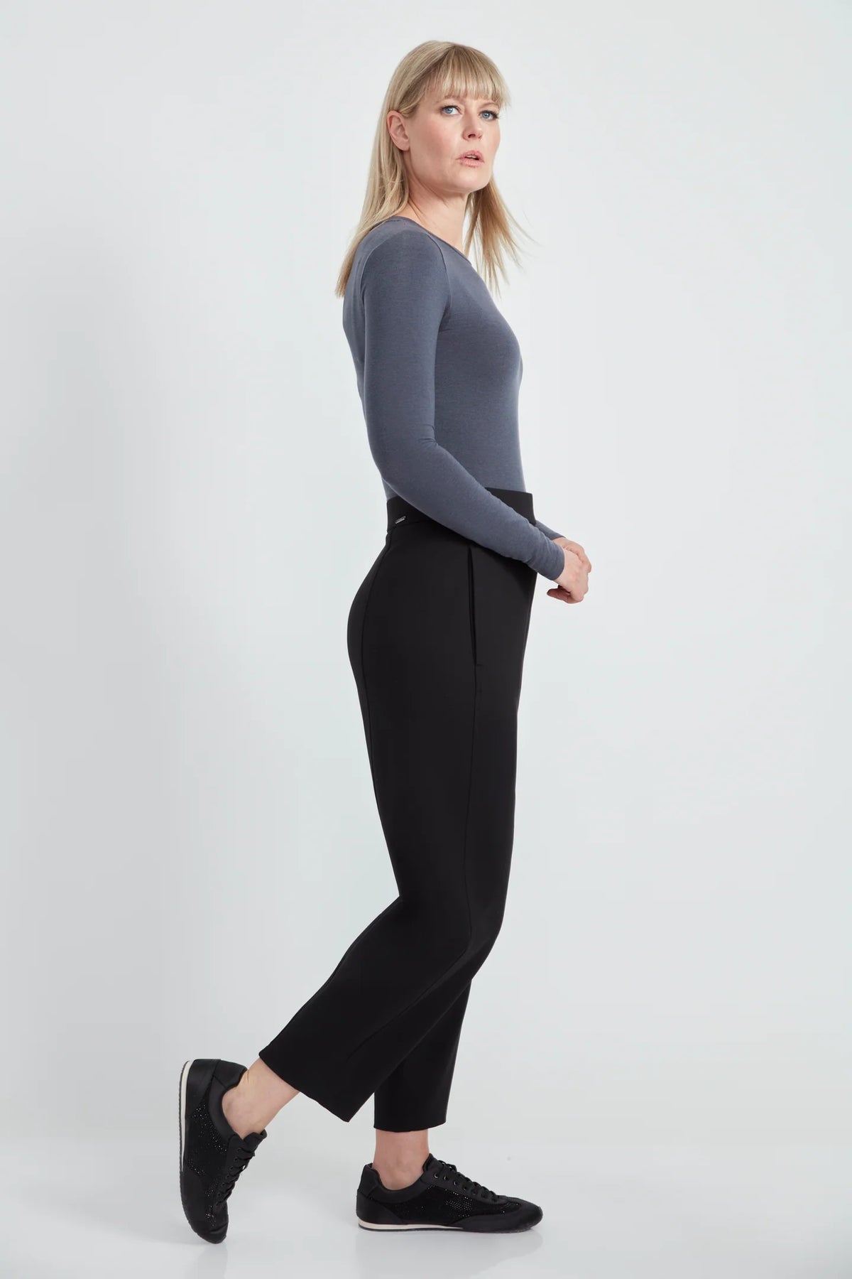 Barrel Leg Ponte Pant