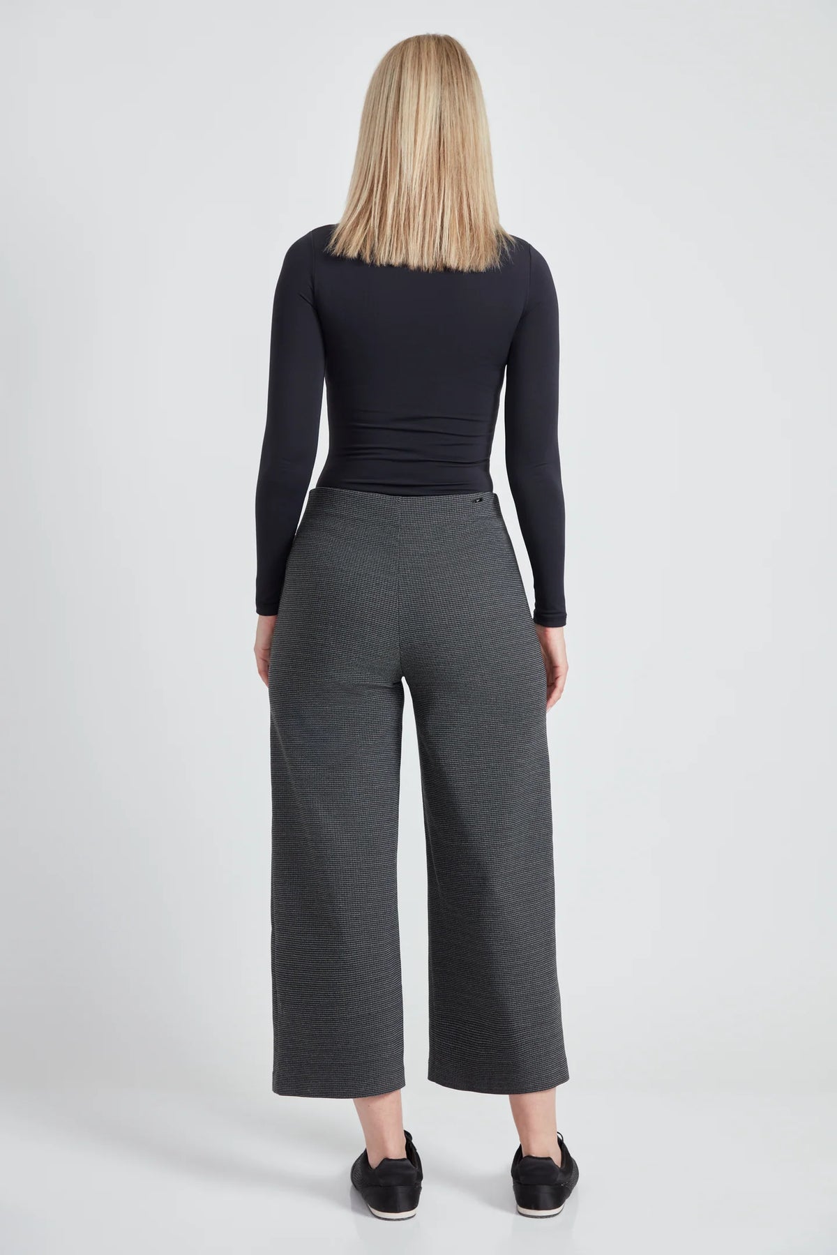 Cropped Gaucho Checked Pants