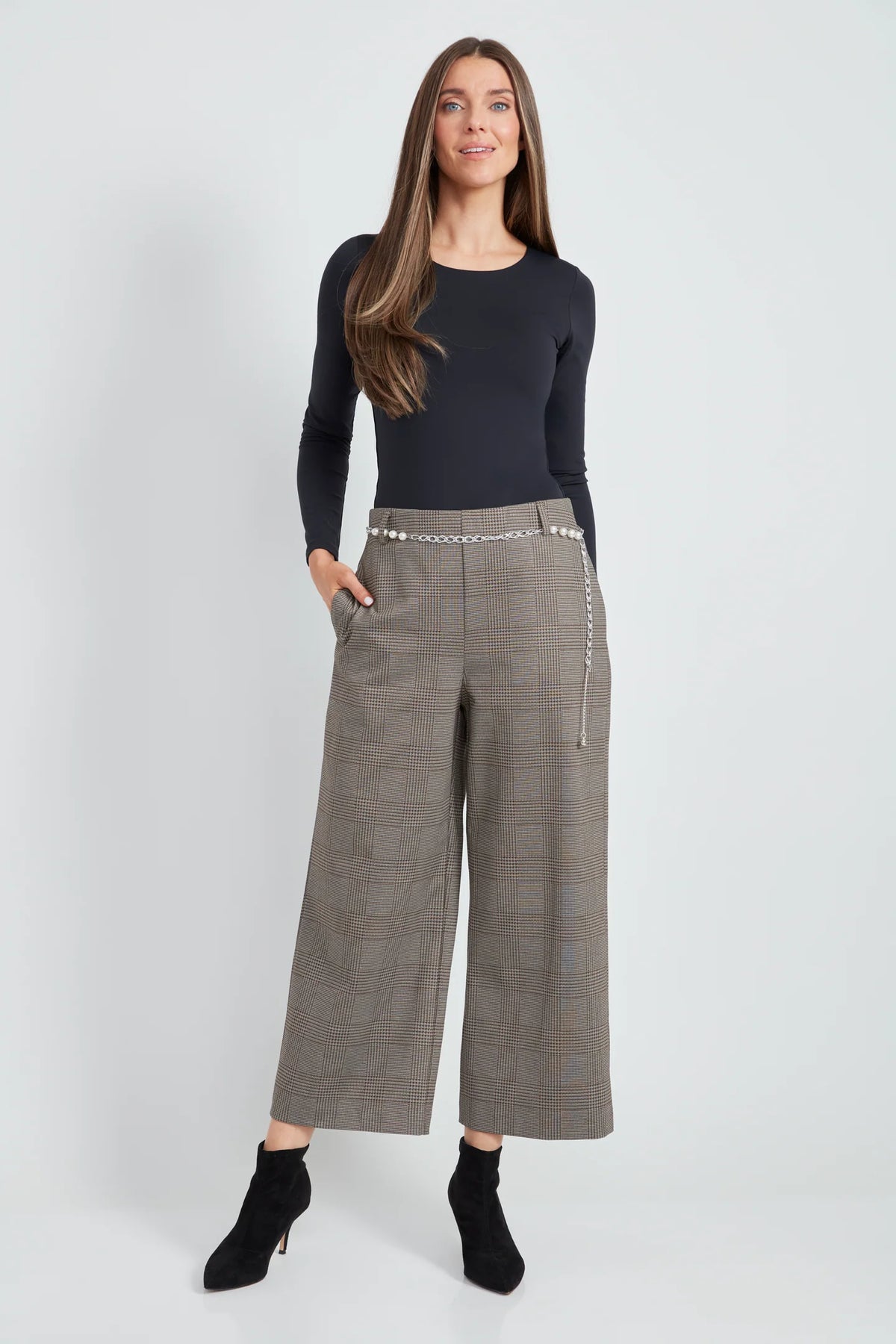 Cropped Goucho Ponte Pant