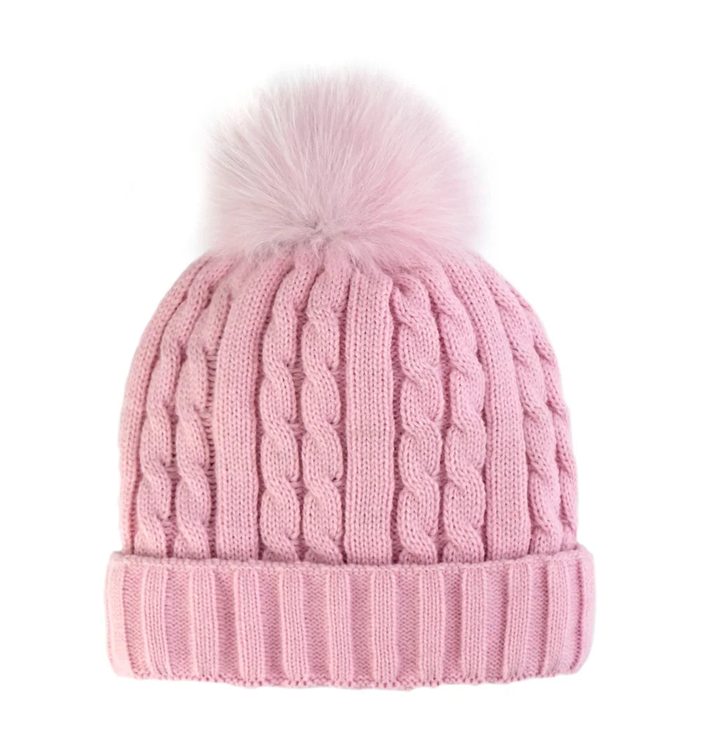 Classic Cable Knit PomPom Beanie