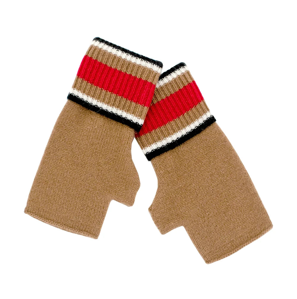 Contrast Cuff Knit Glove