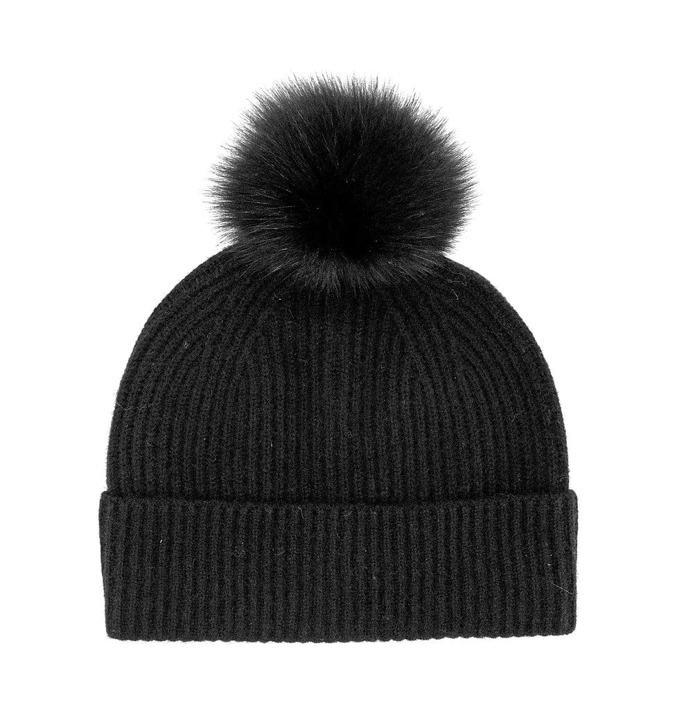 Ribbed Knitted Cashmere Hat