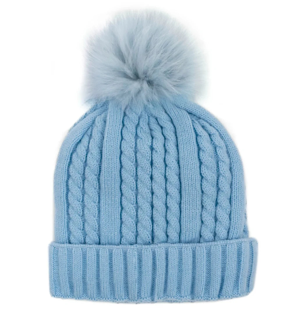 Classic Cable Knit PomPom Beanie