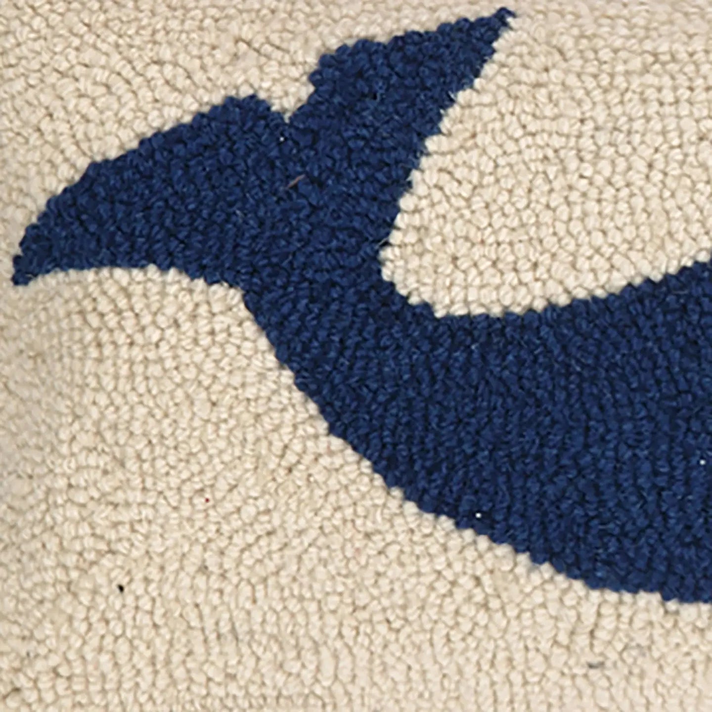 Welcome Whale Hooked Pillow