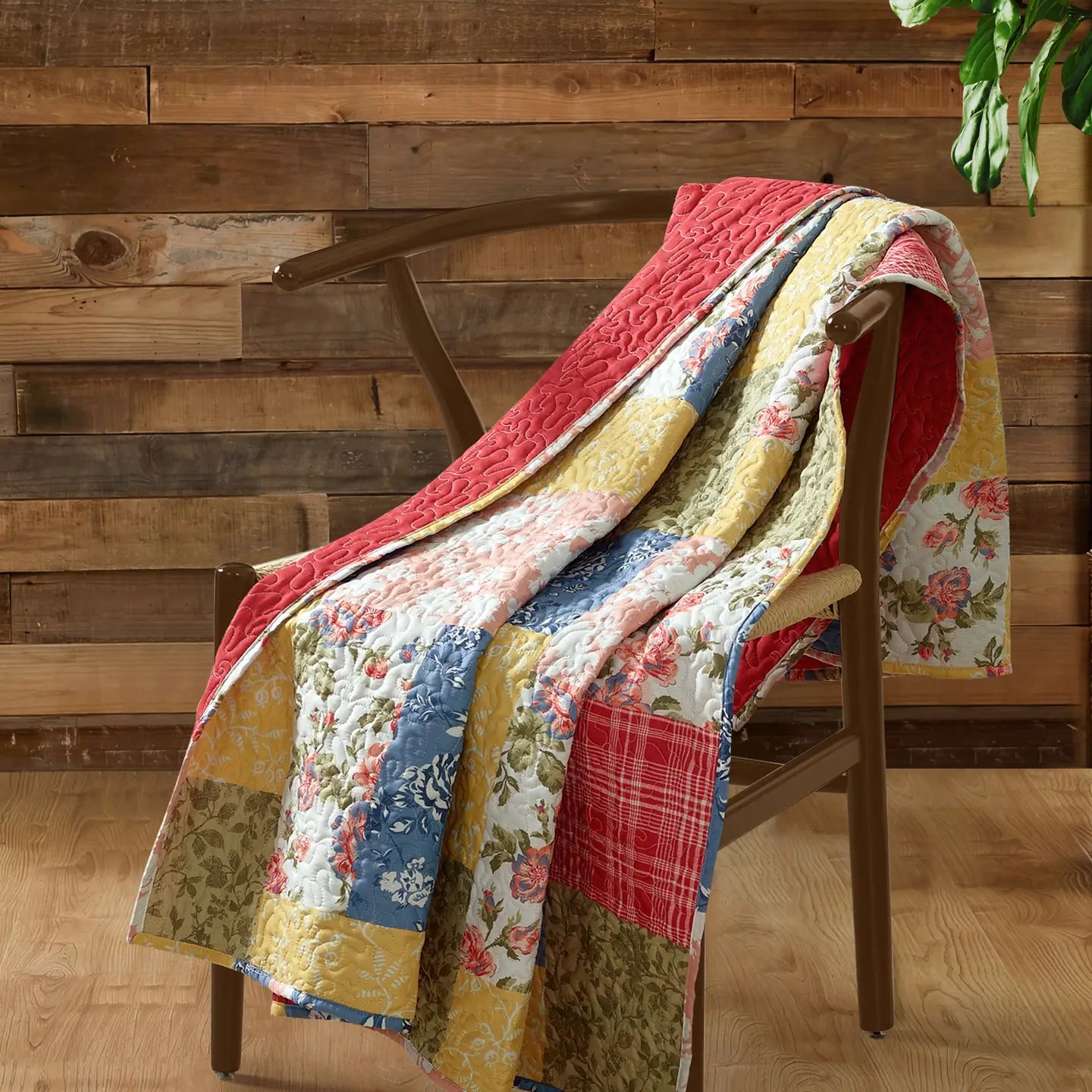 Farmhouse Floral Throw