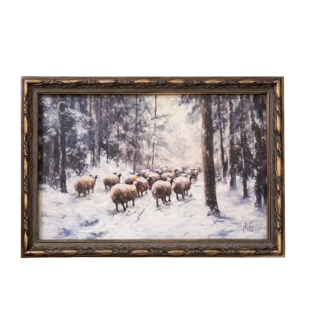 Woodland Herd Vintage Print