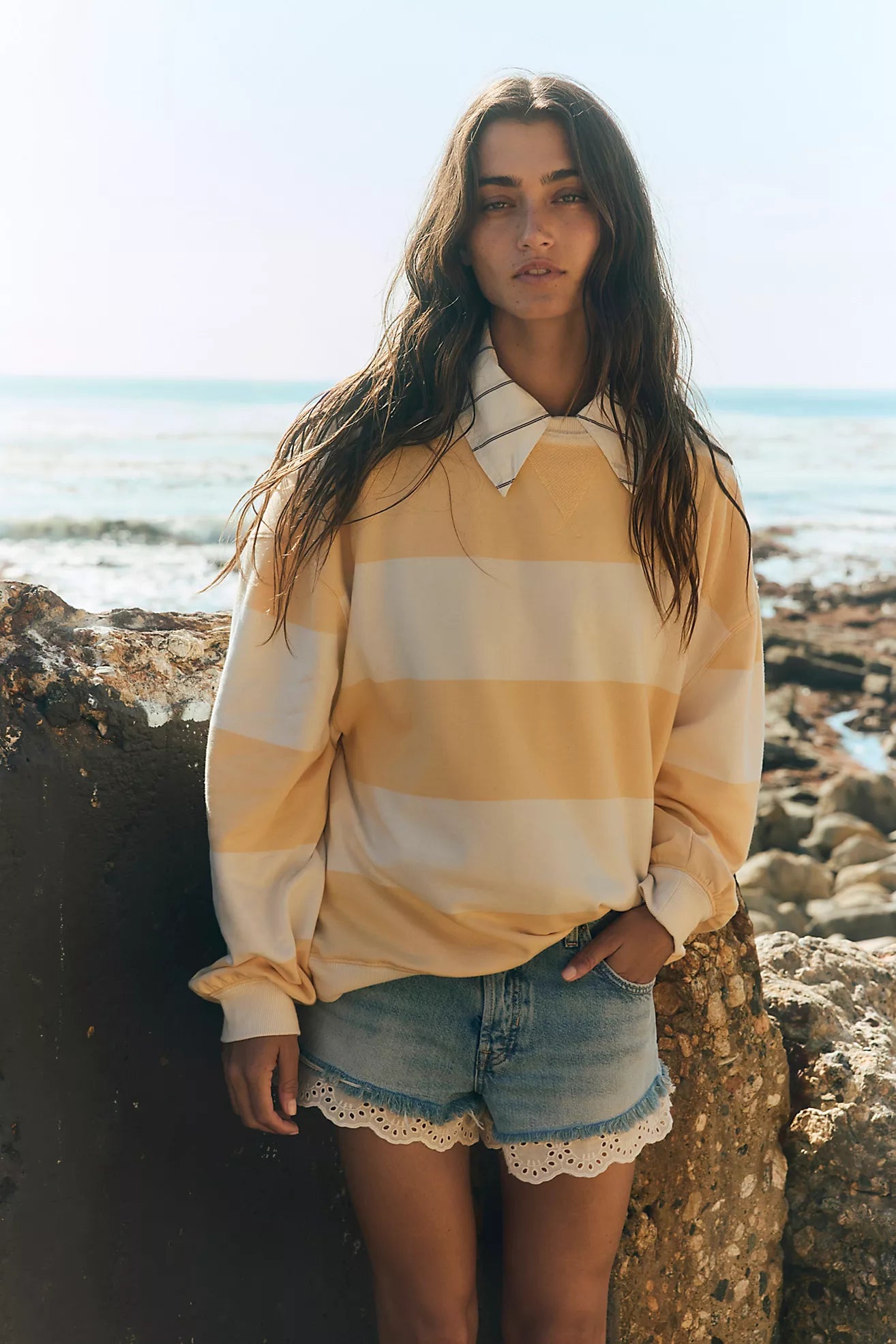 Classic Stripe Oversized Crewneck
