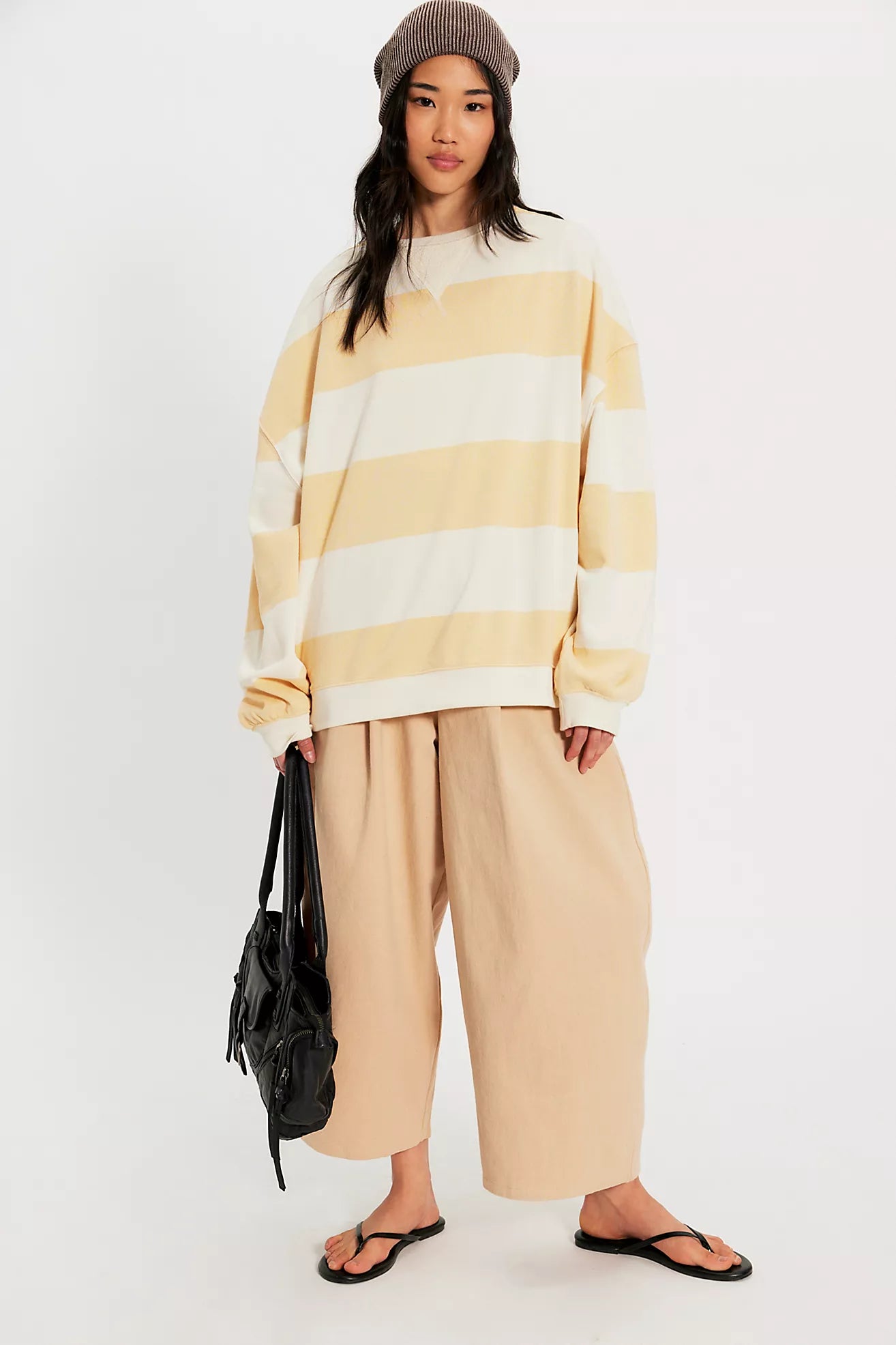 Classic Stripe Oversized Crewneck