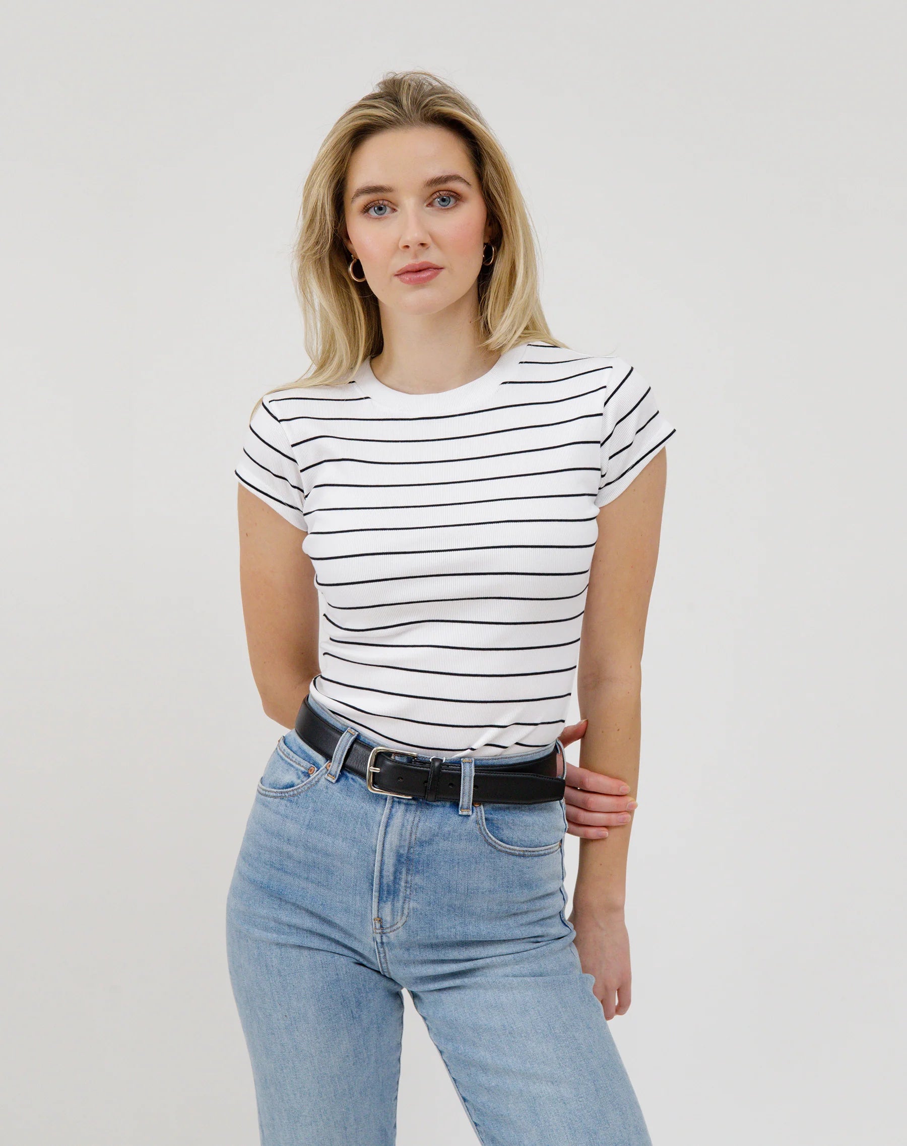 Ribbed Fitted Tee