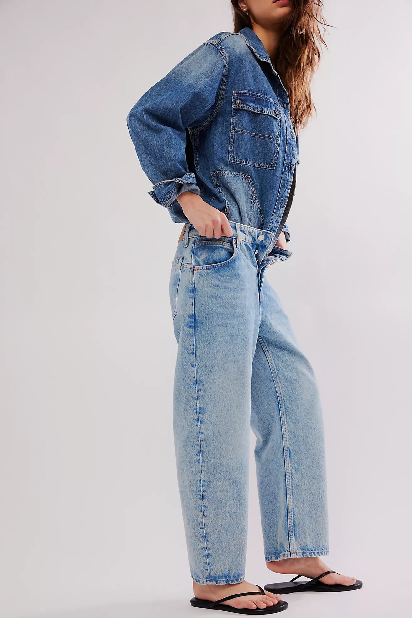 Free People Deep Trance Dropped Boyfriend Jeans