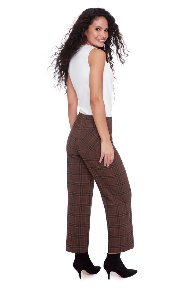 Jenny Plaid Wide Leg Pant