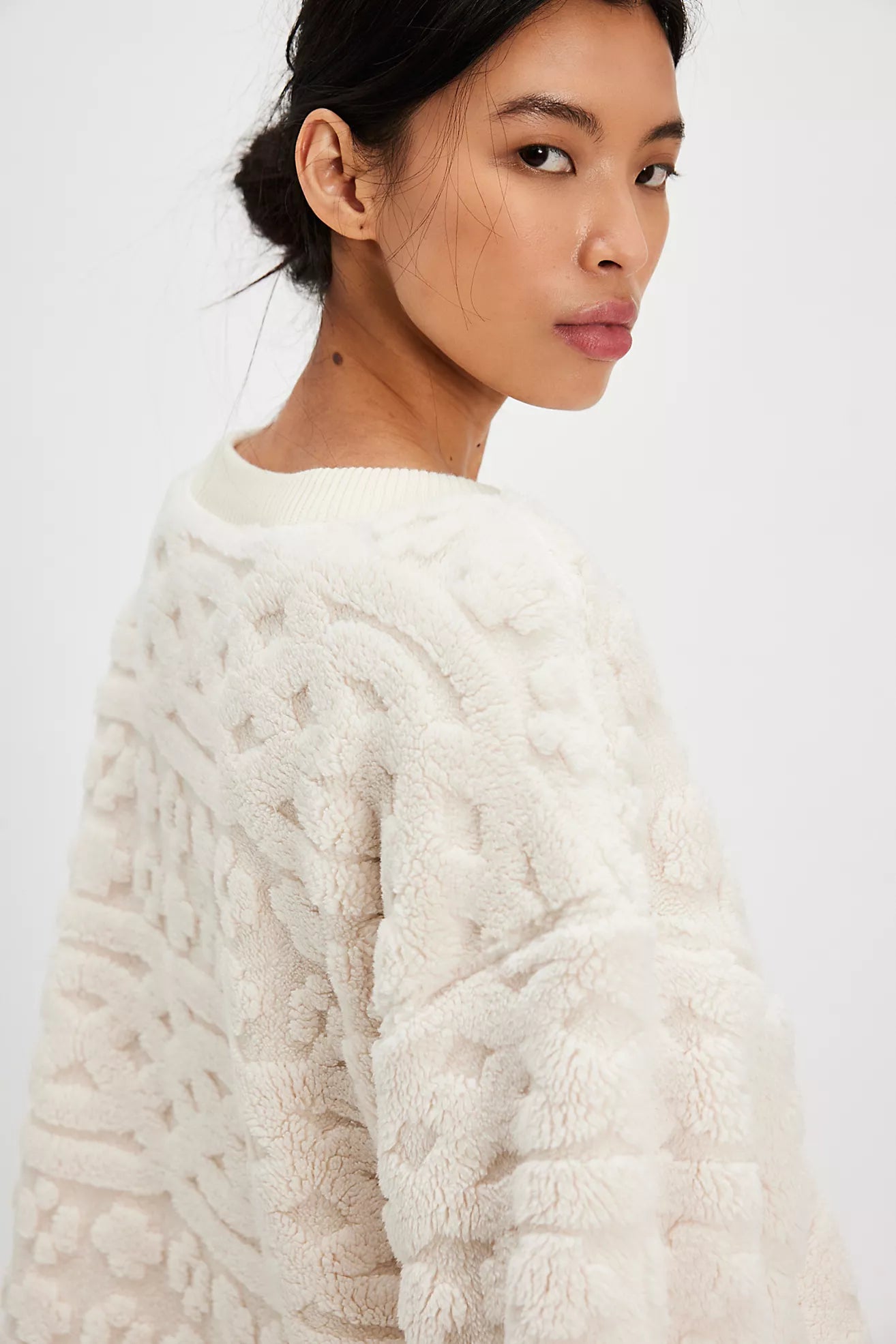 Free People - Cable Knit Sweatshirt