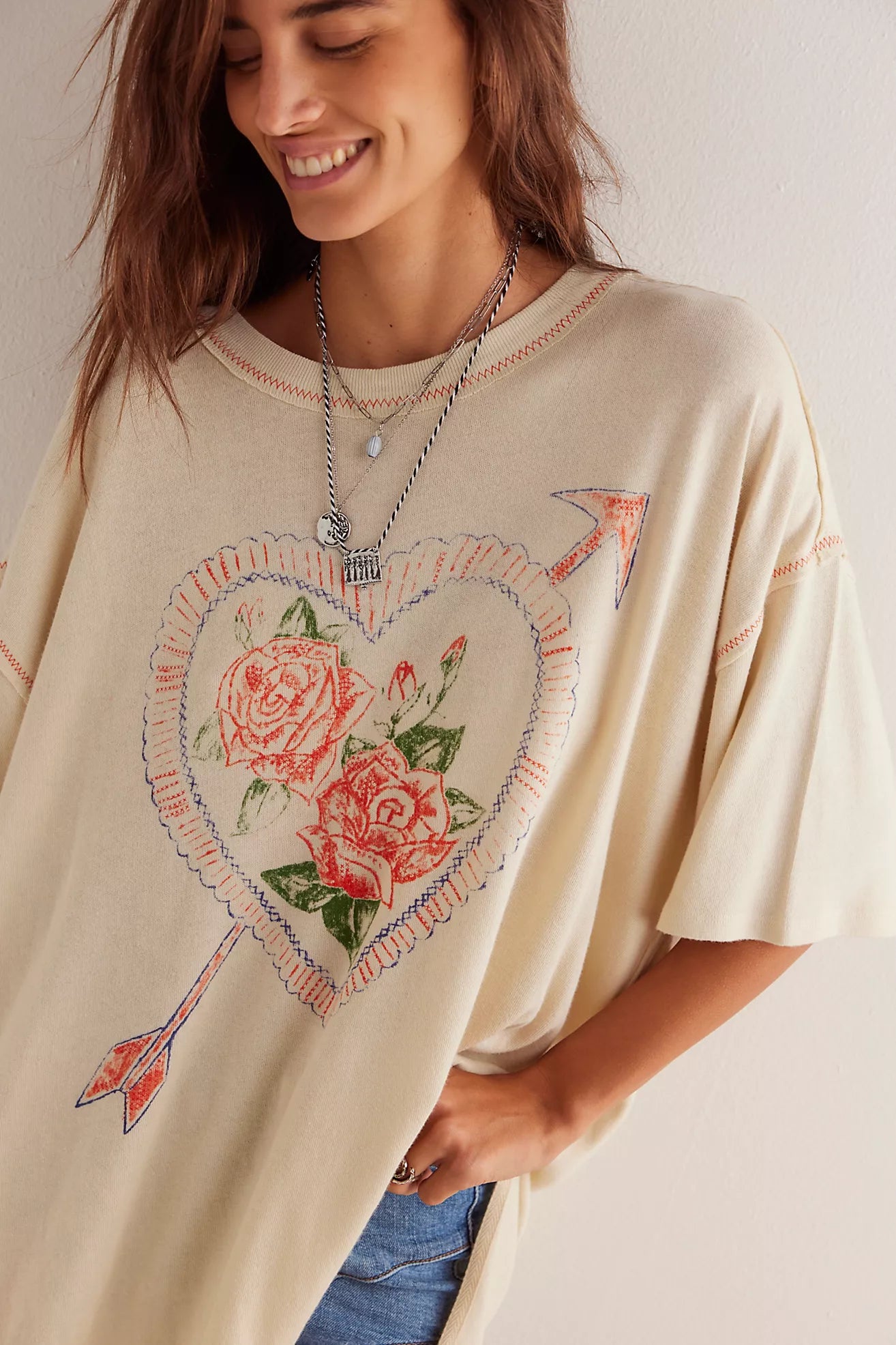 We the Free Love Rose Tee