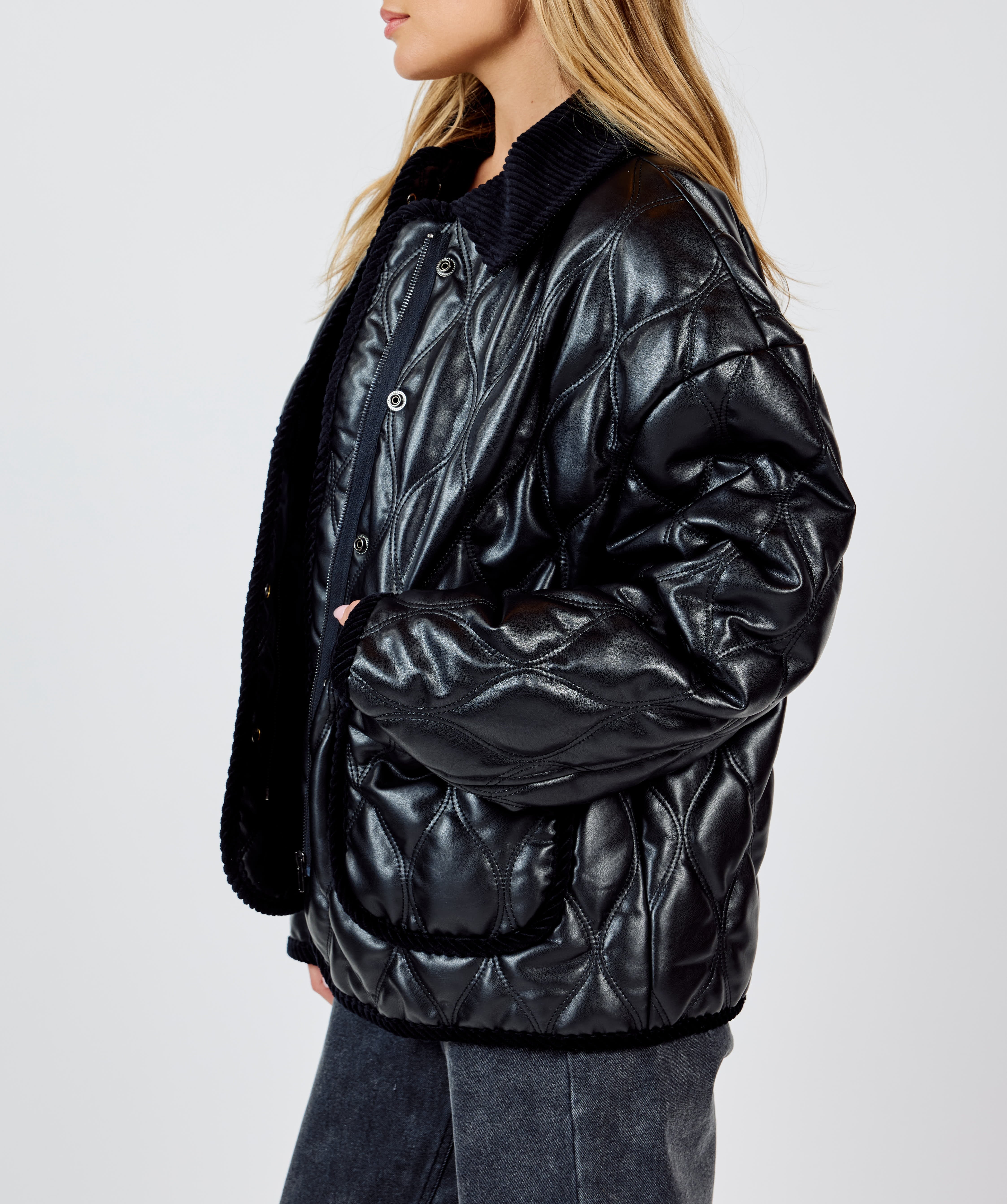 Chase Quilted Contrast Coat