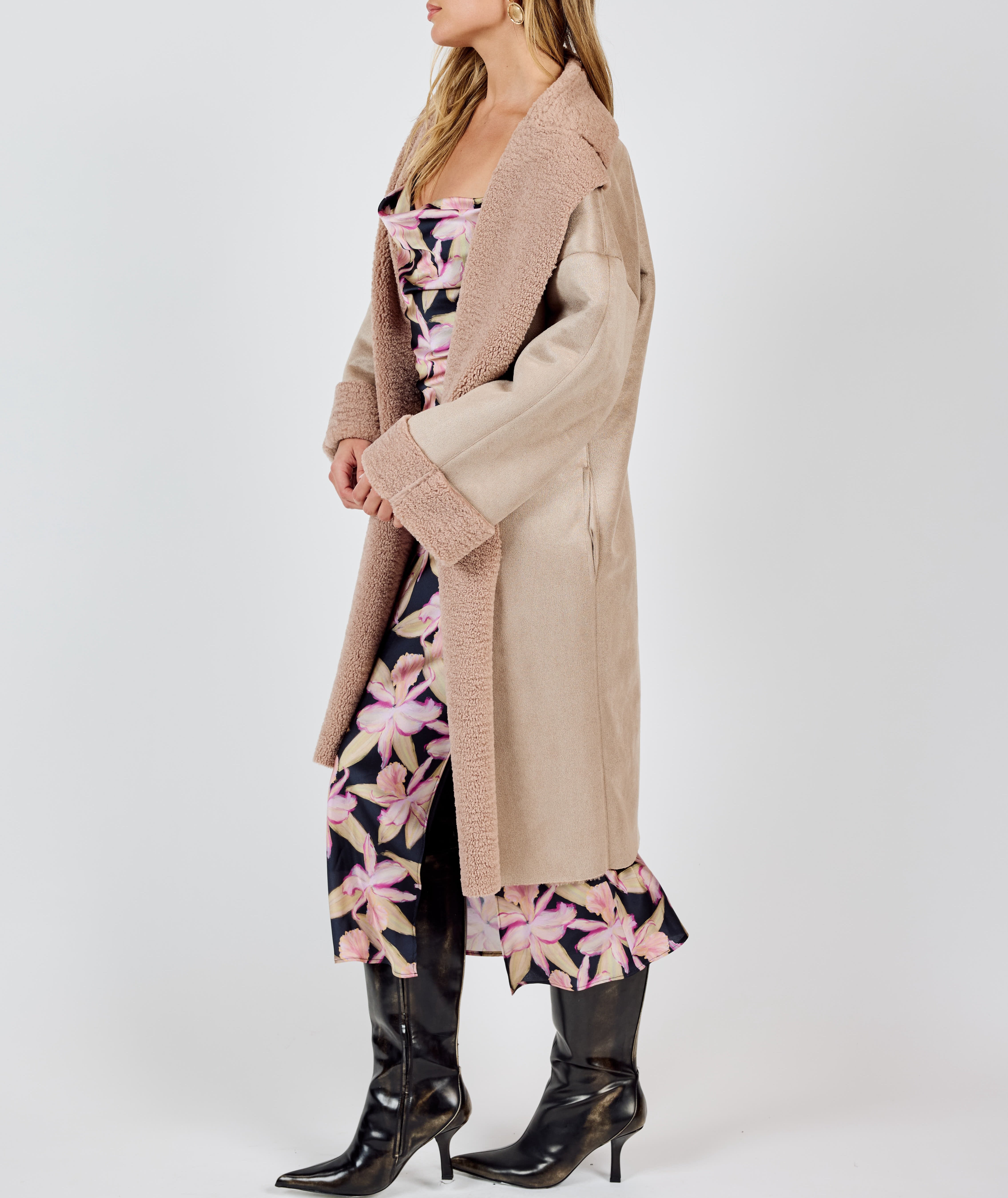 Selma Faux Shearling Lined Coat