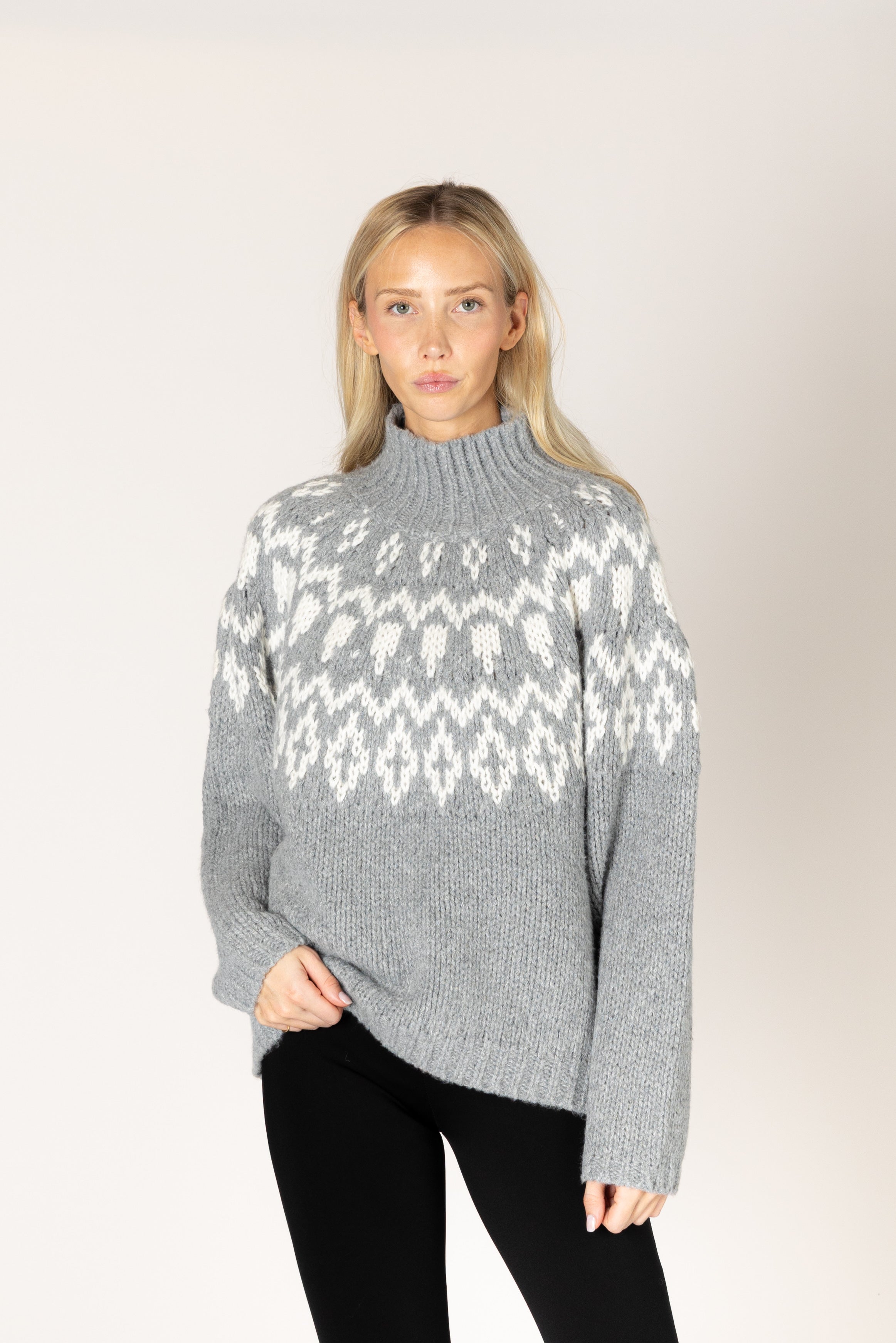 Fair Isle Aggie Mock Sweater