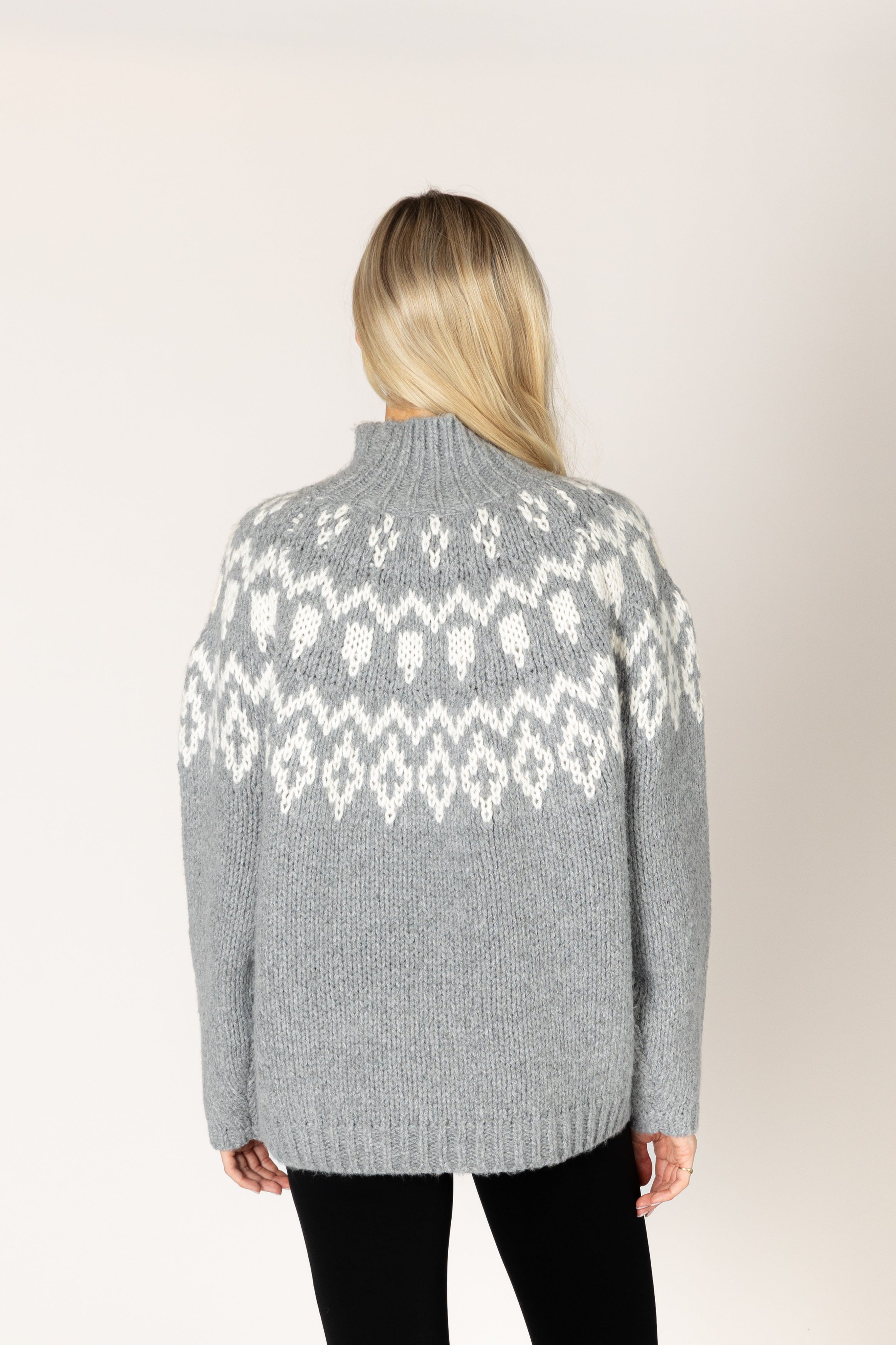 Fair Isle Aggie Mock Sweater