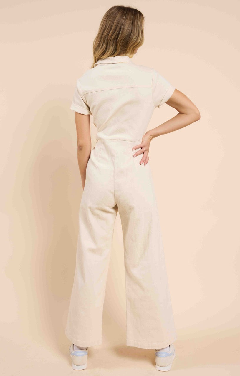 Clear Eyes Denim Zip Jumpsuit