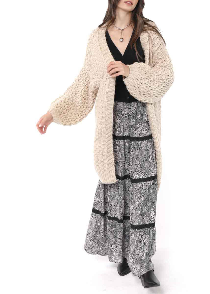Iggy Hand Knit Chunky Open Cardi