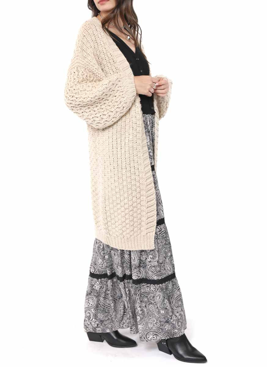 Iggy Hand Knit Chunky Open Cardi