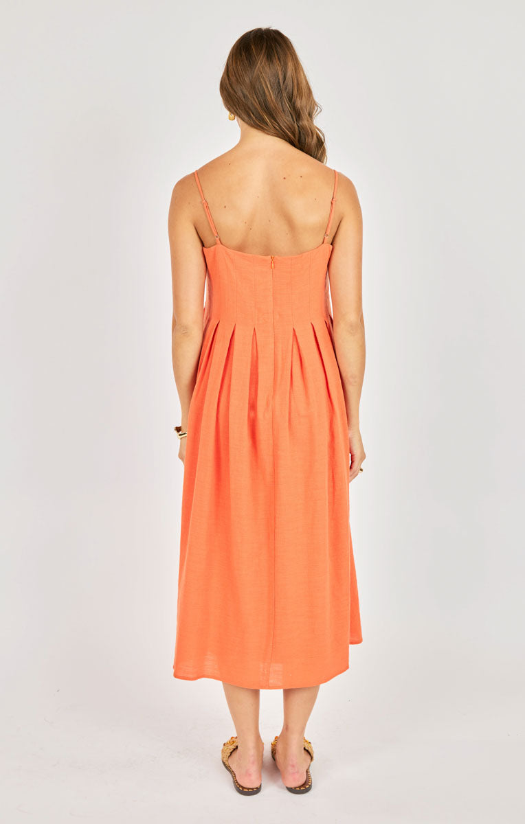 Good Day Pleated Midi Dress