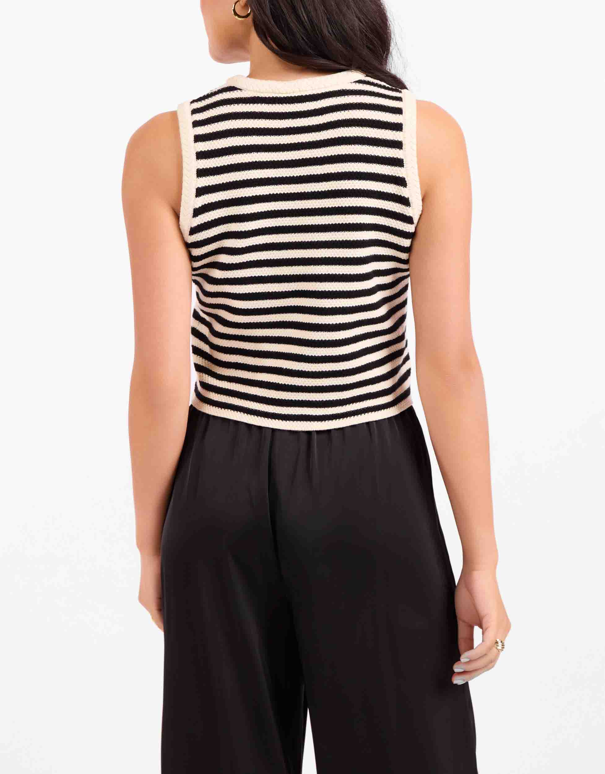 Manon Stripe Sweater Vest