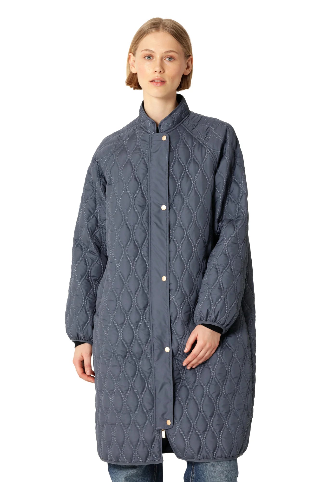 Ilse Jacobsen Long Quilted Jacket AROS05