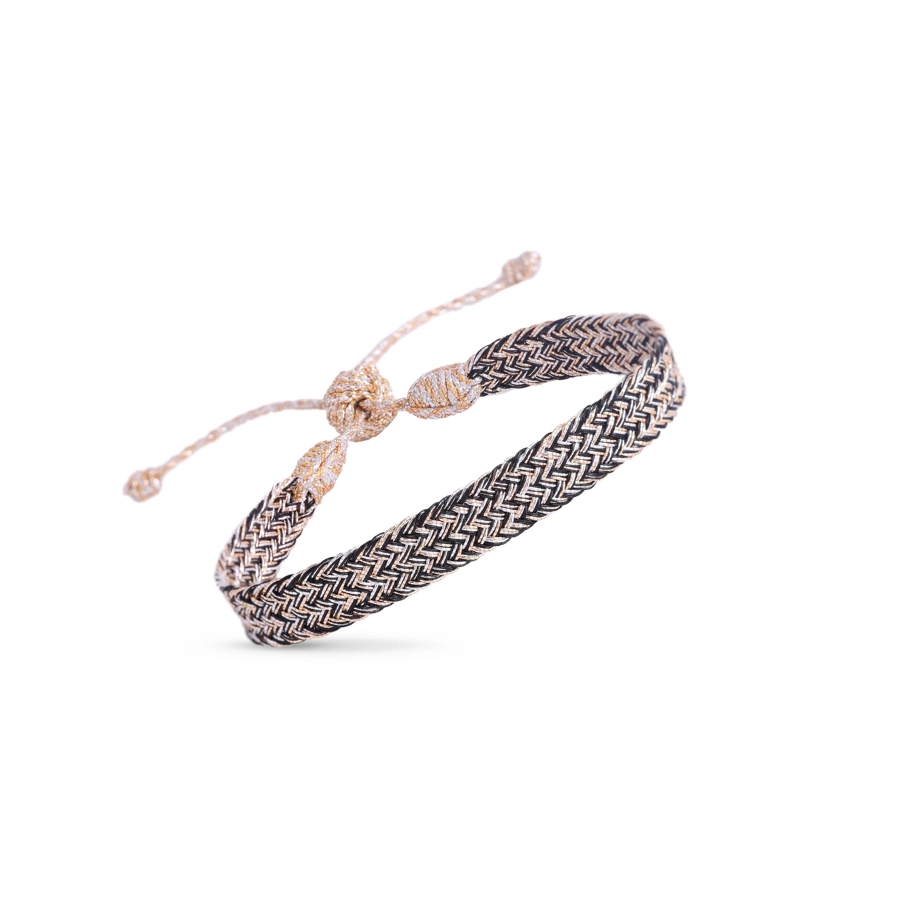 ANIA N°1 BRACELET IN PEACH & SILVER EBONY