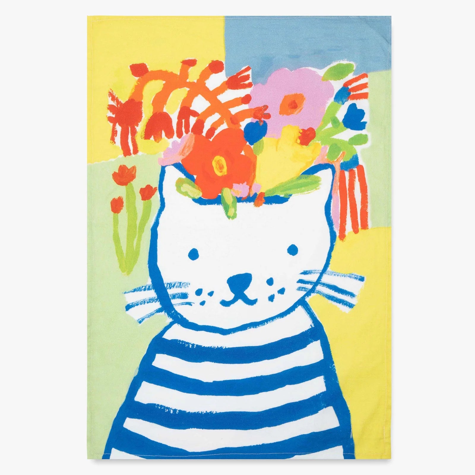 Blue Cat Tea Towel
