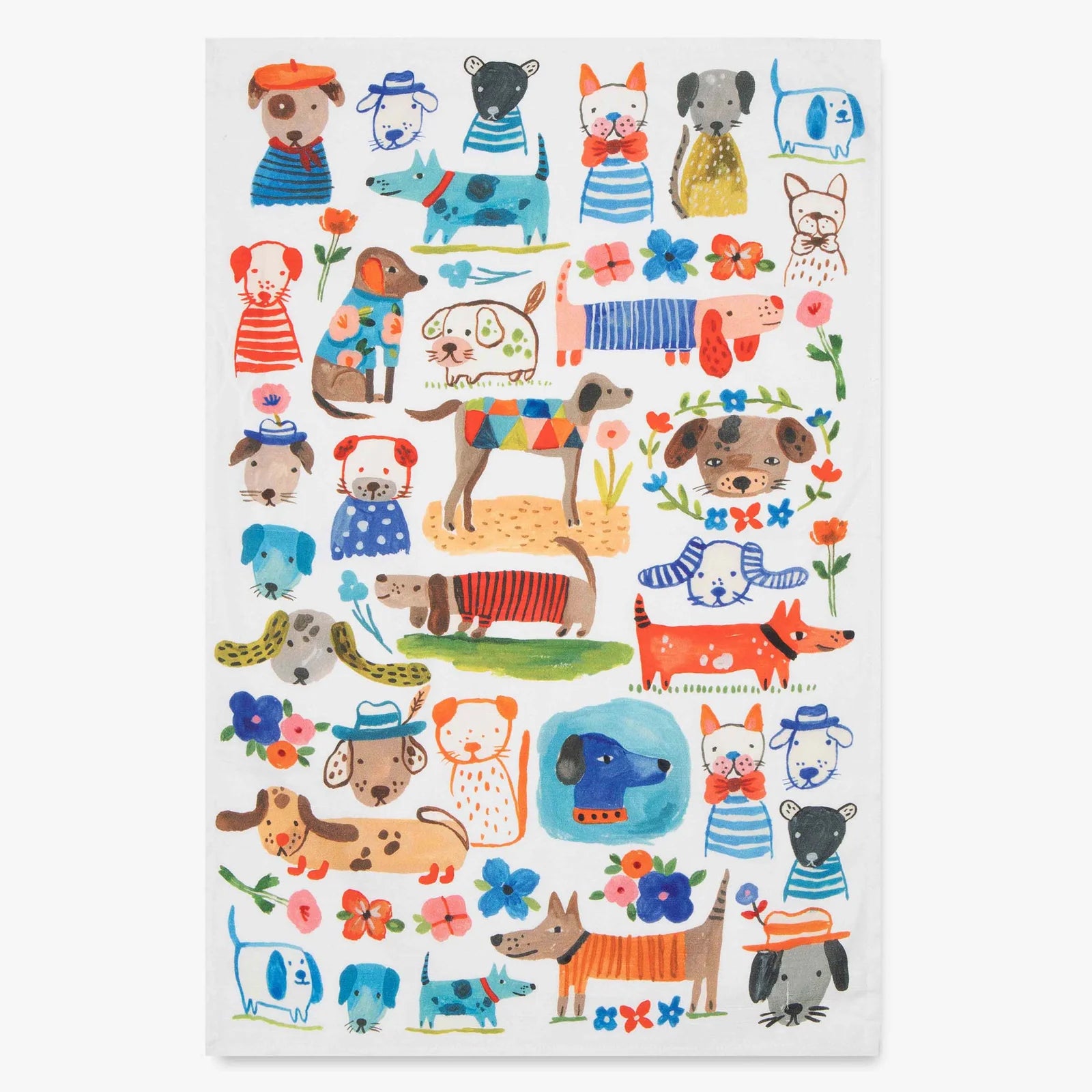 Painted Dog Tea Towel