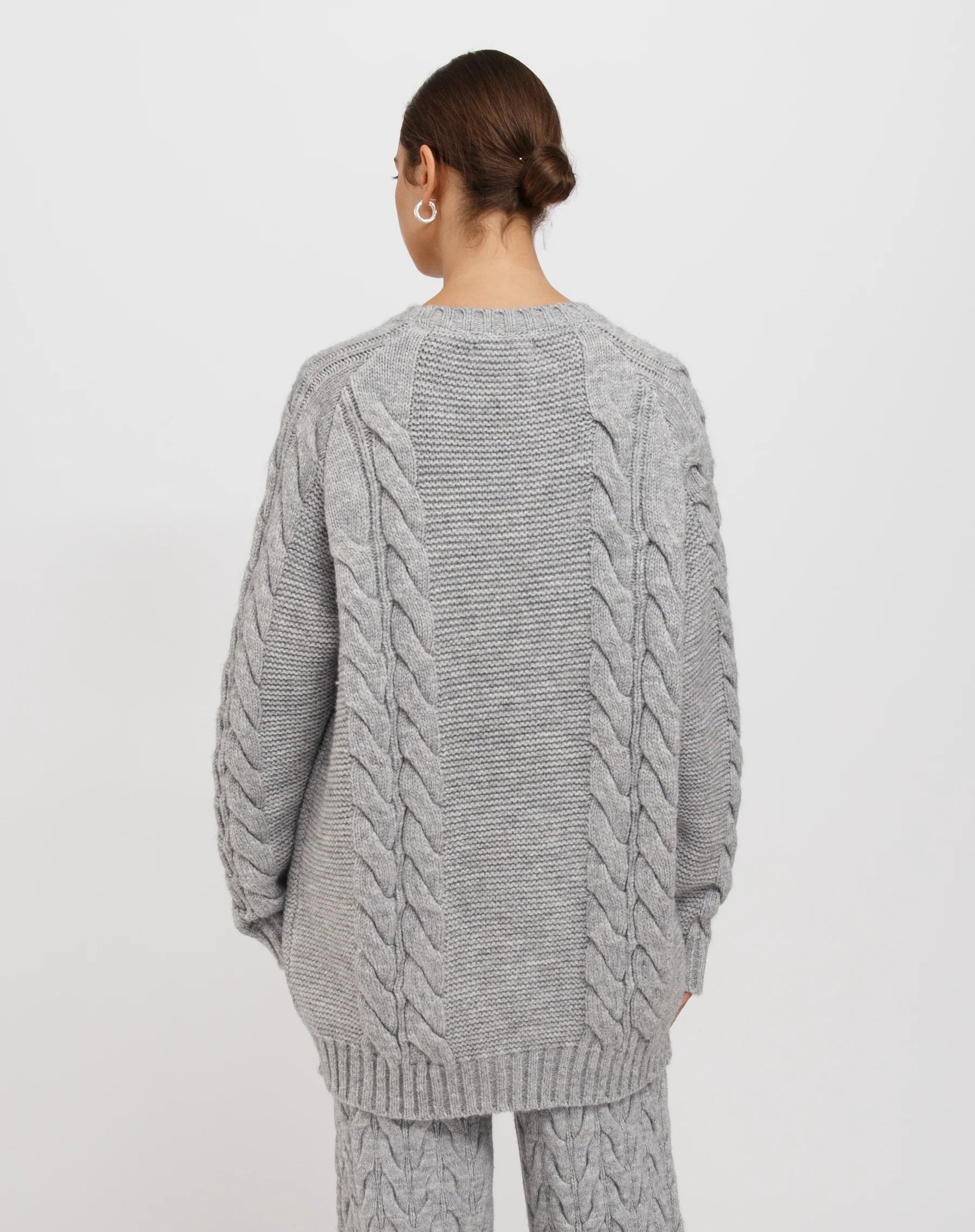 Adele Cable Knit Big Sister Sweater