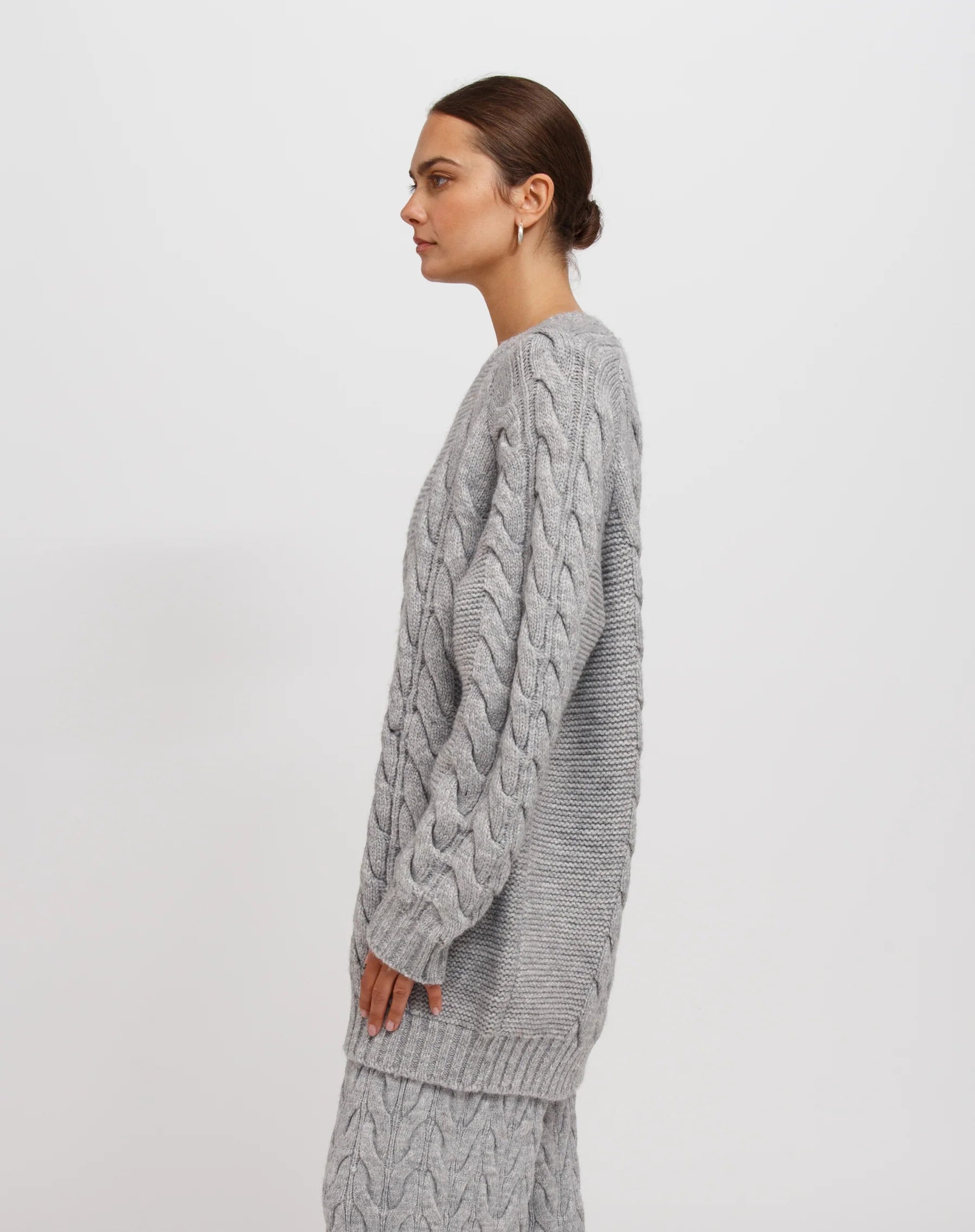 Adele Cable Knit Big Sister Sweater