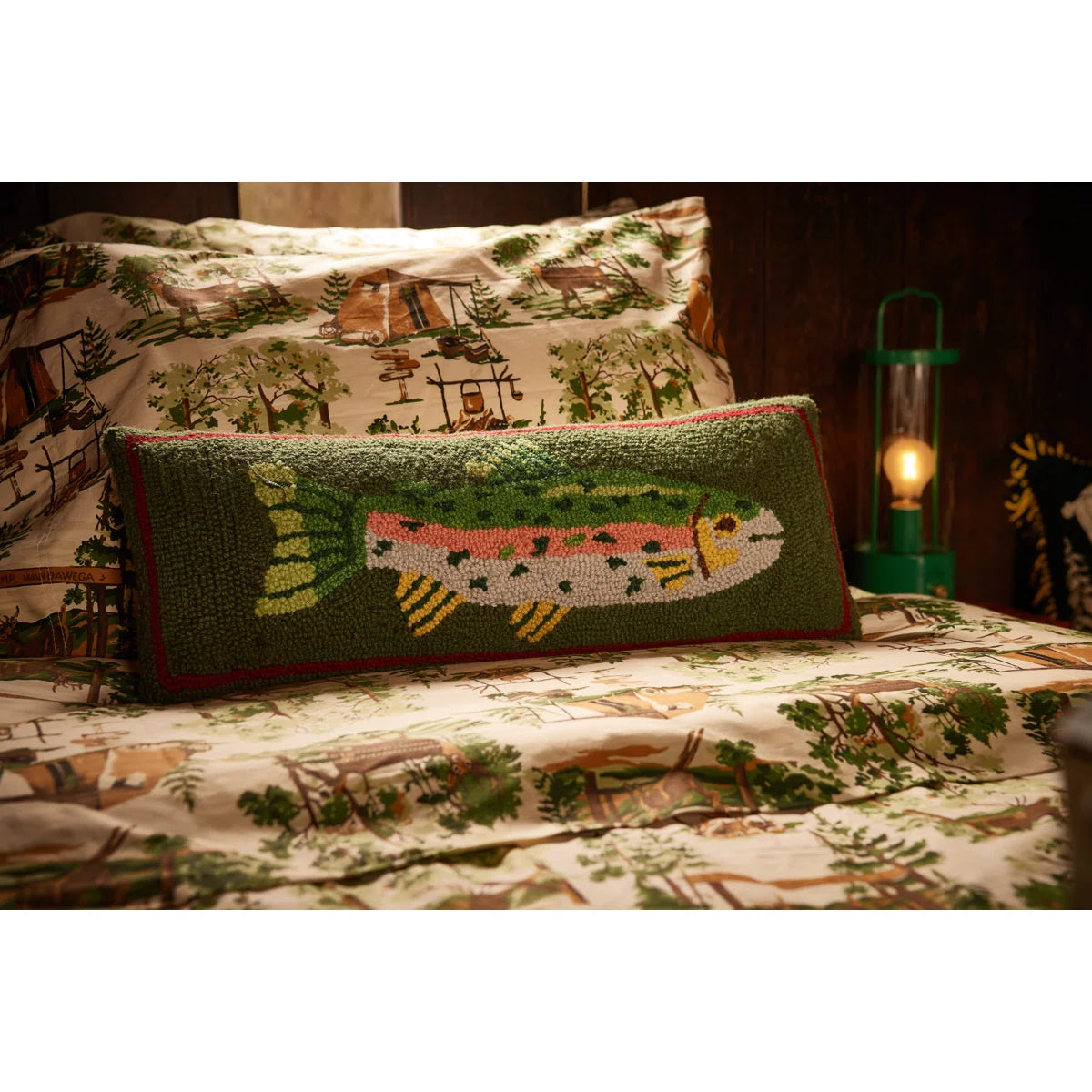 Camp Wandawega Trout Hook Pillow