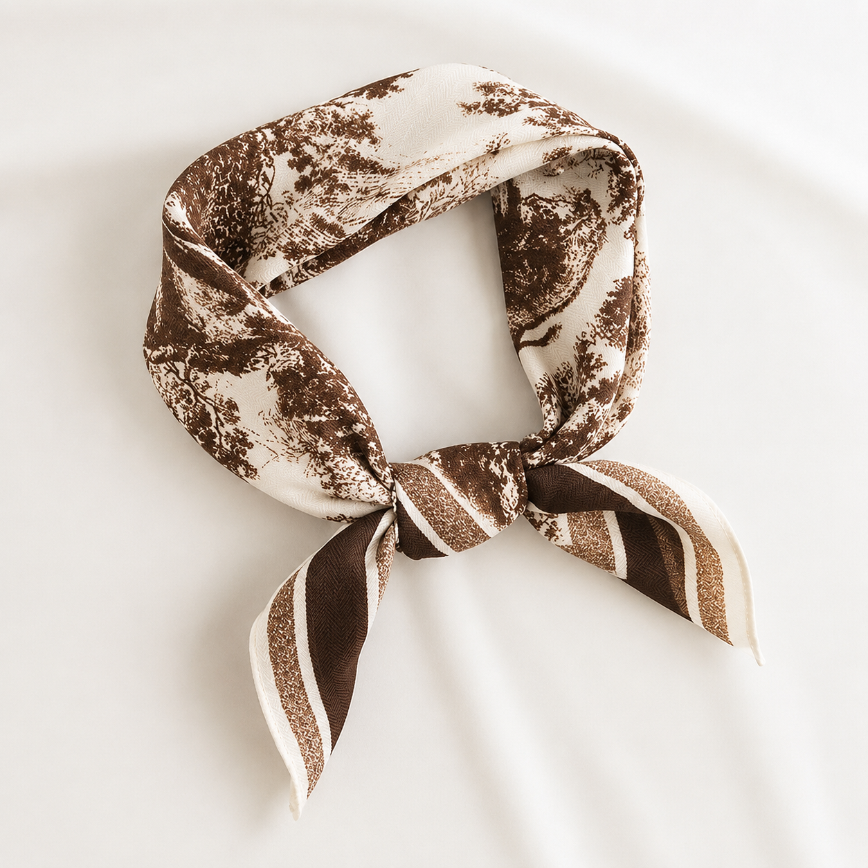 Retro Print Small Square Scarf