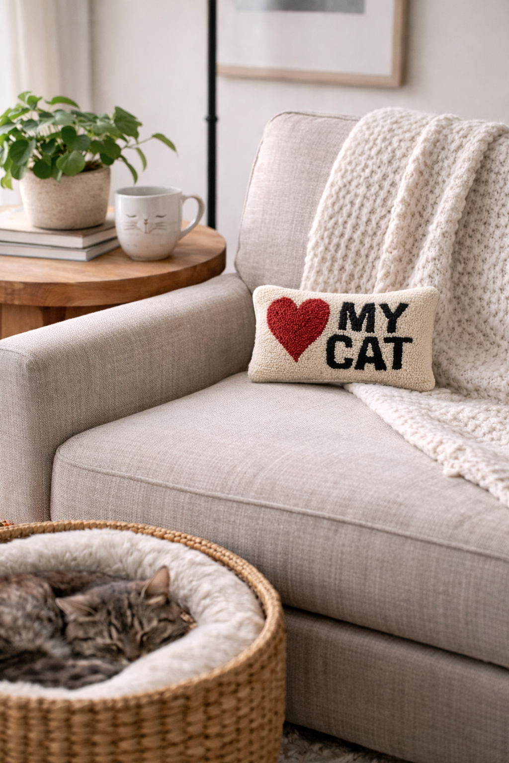 Heart My Cat Hook Pillow