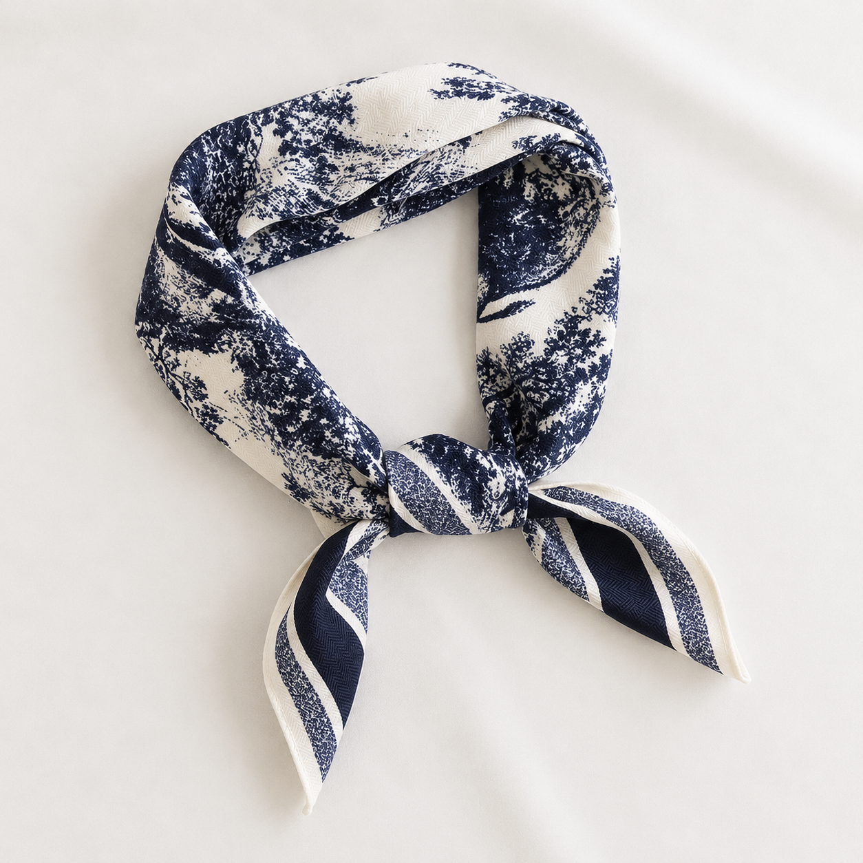 Retro Print Small Square Scarf