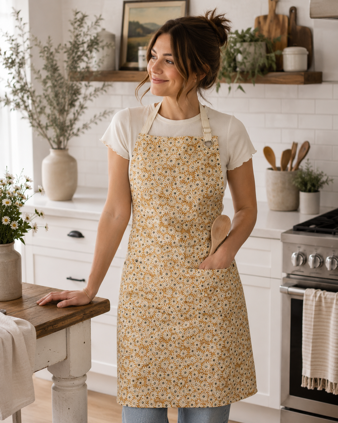 Yellow Daisy Apron