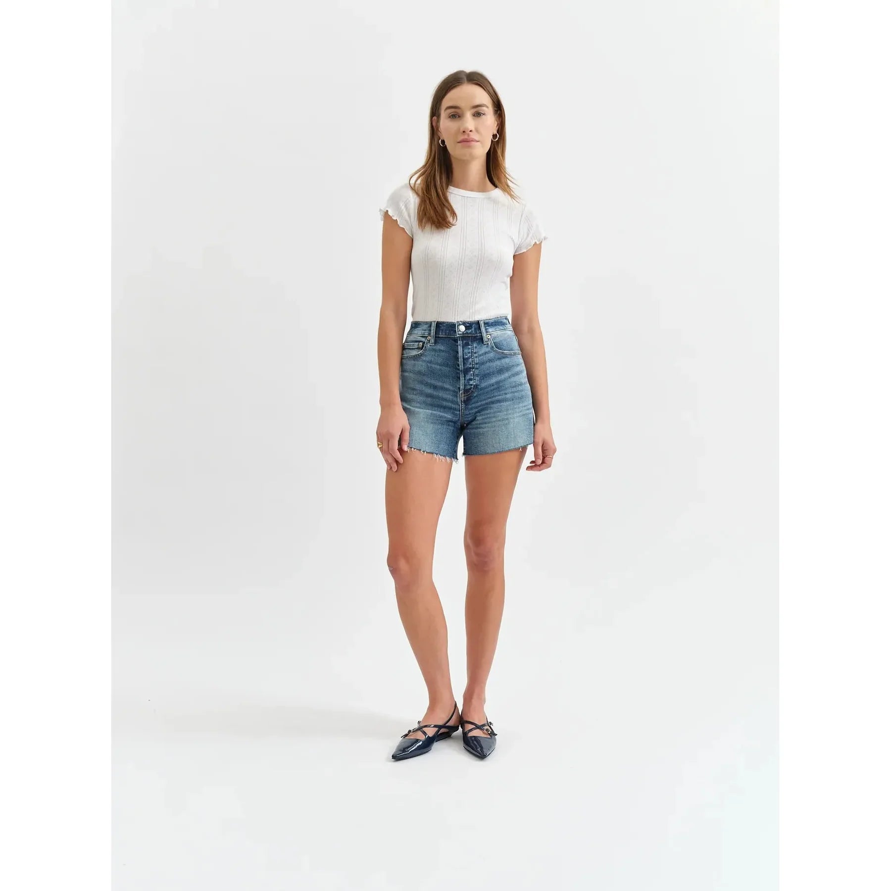 Bottom Line-High Rise Vintage Shorts