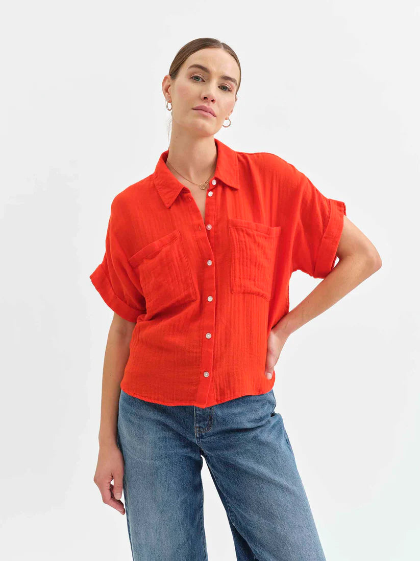 Kate Short Sleeve Button Up