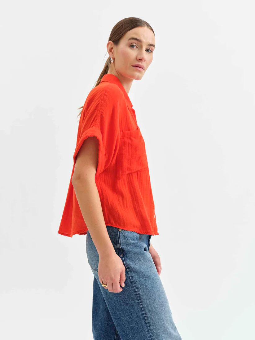 Kate Short Sleeve Button Up