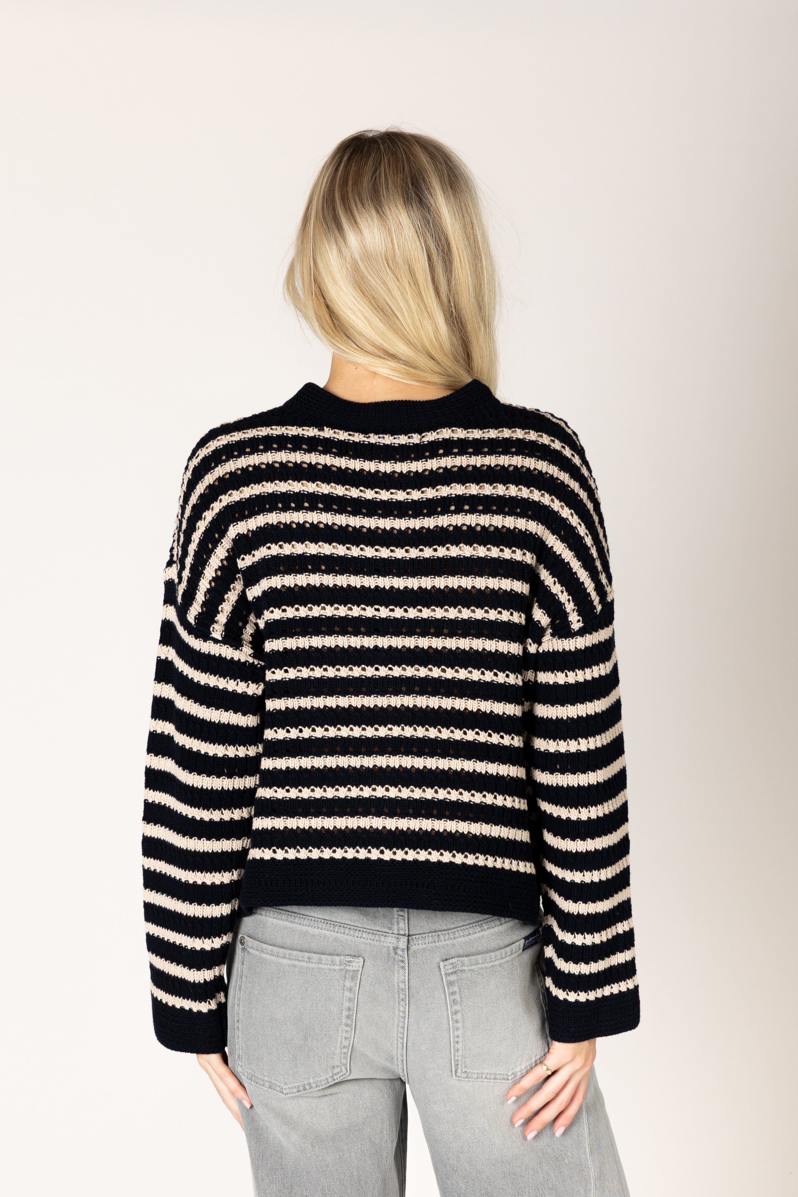 DinaStripe Cotton Cardi
