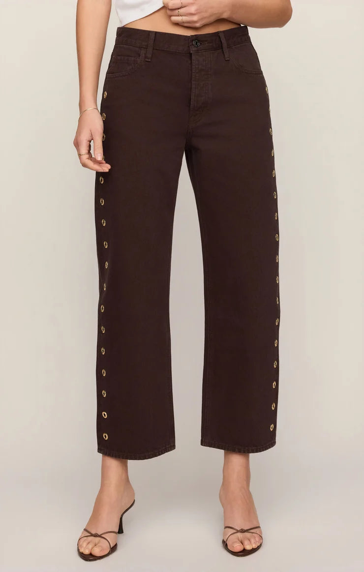 the Off Duty Mid Rise Bowed Denim