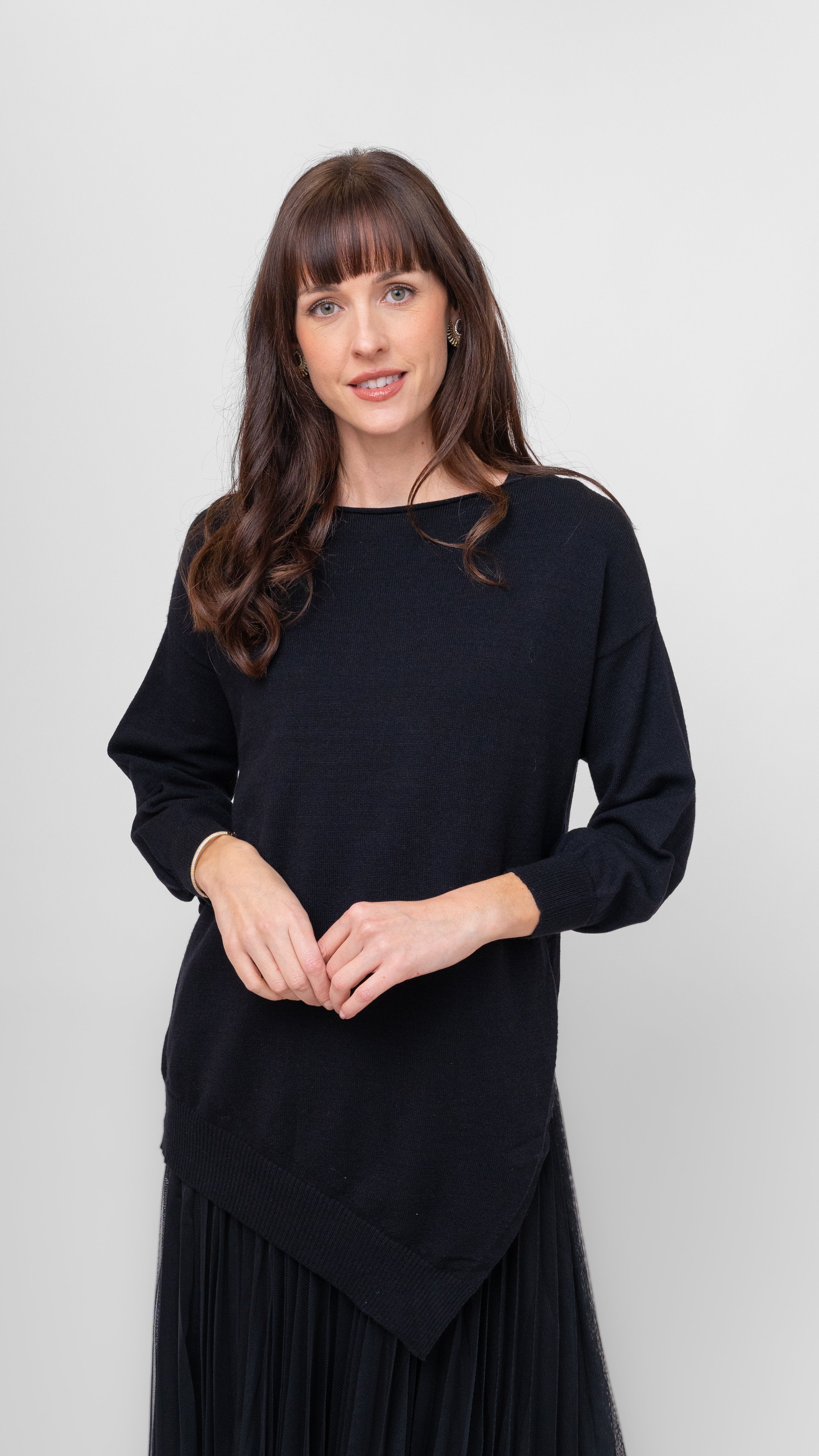 Asymmetrical Sweater Dress Combo
