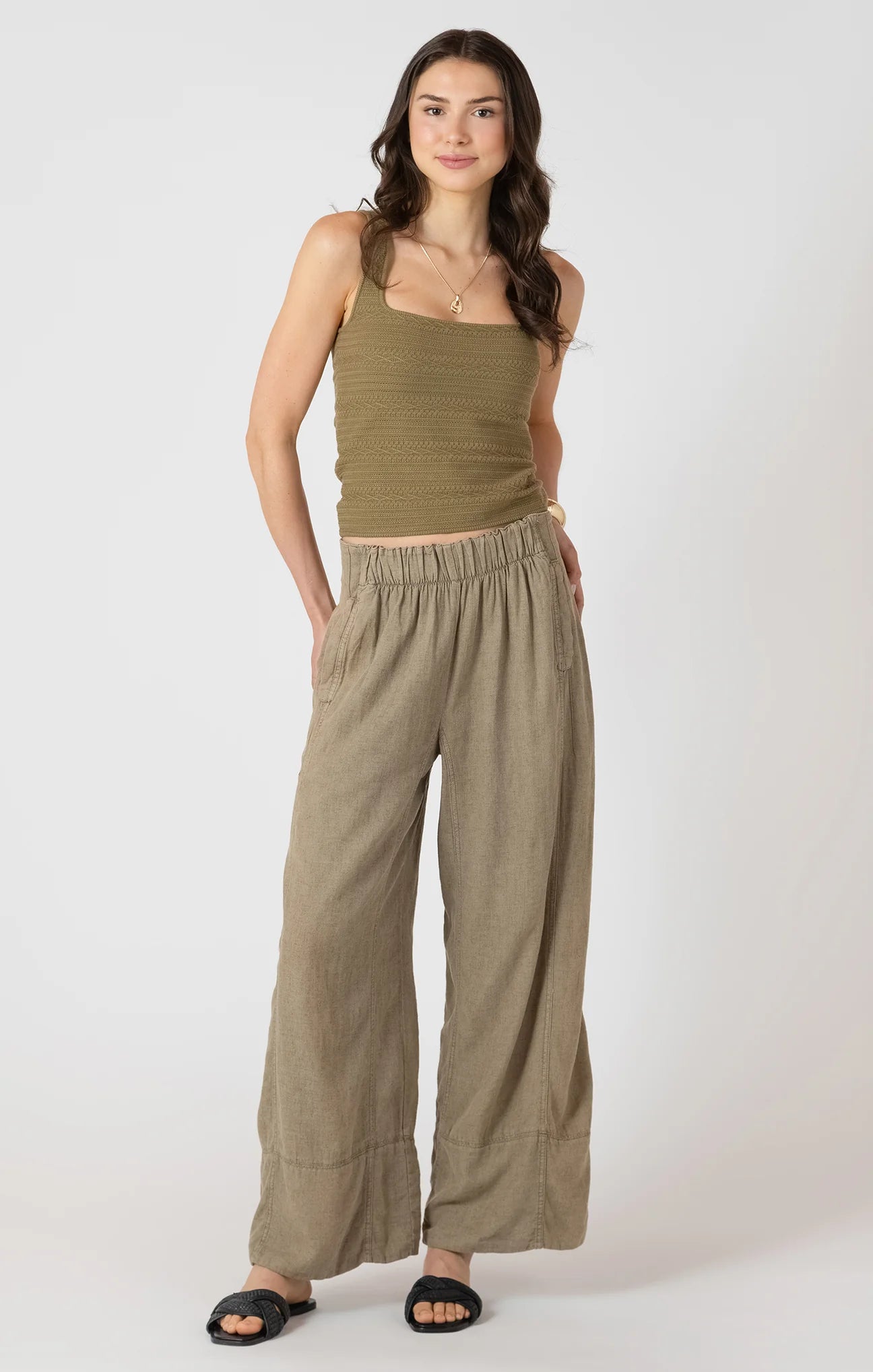 Wide Leg Linen Pant